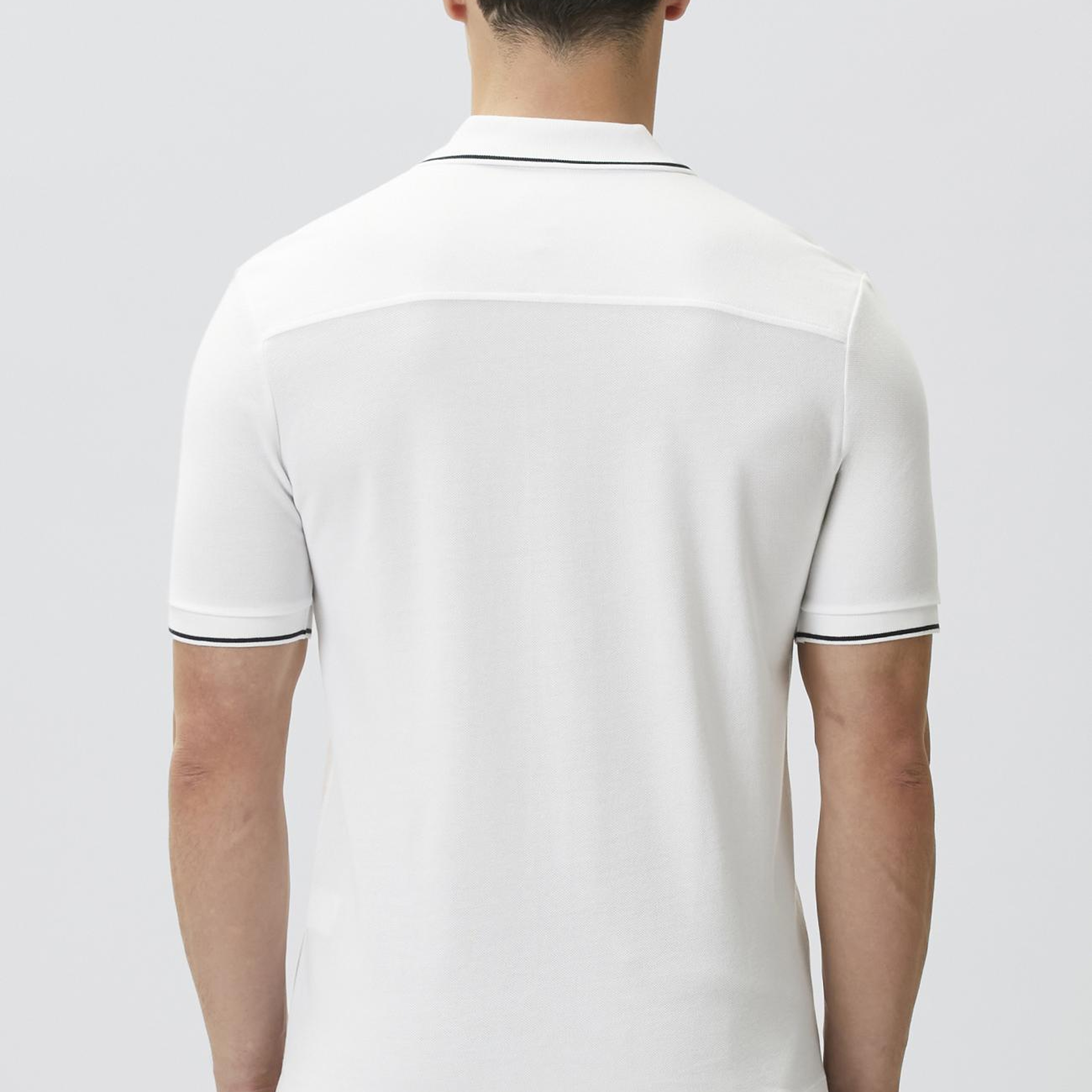 Network Erkek Beyaz Polo Yaka Patı Renkli T-shirt
