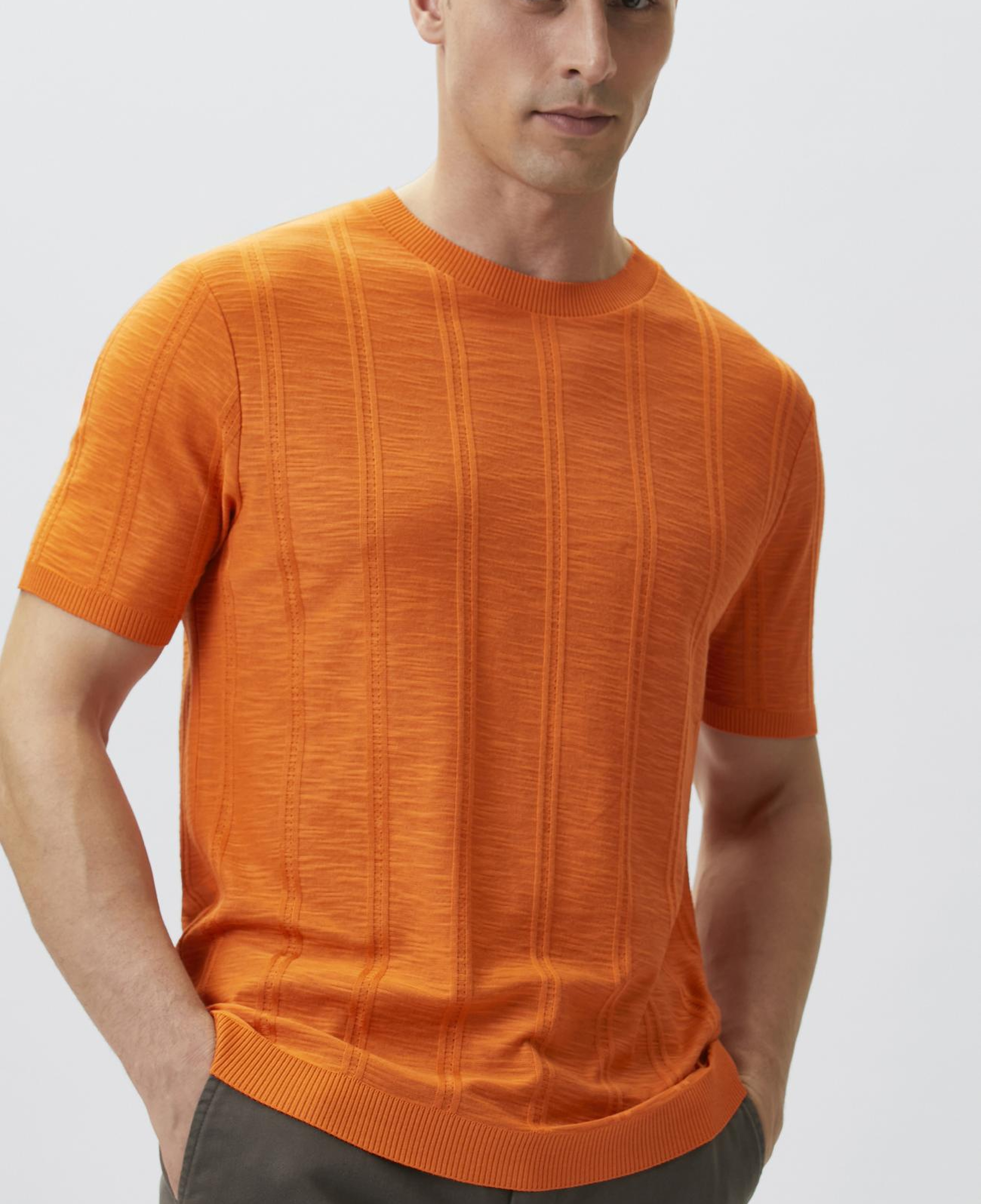 Network Erkek Turuncu Desenli T-shirt