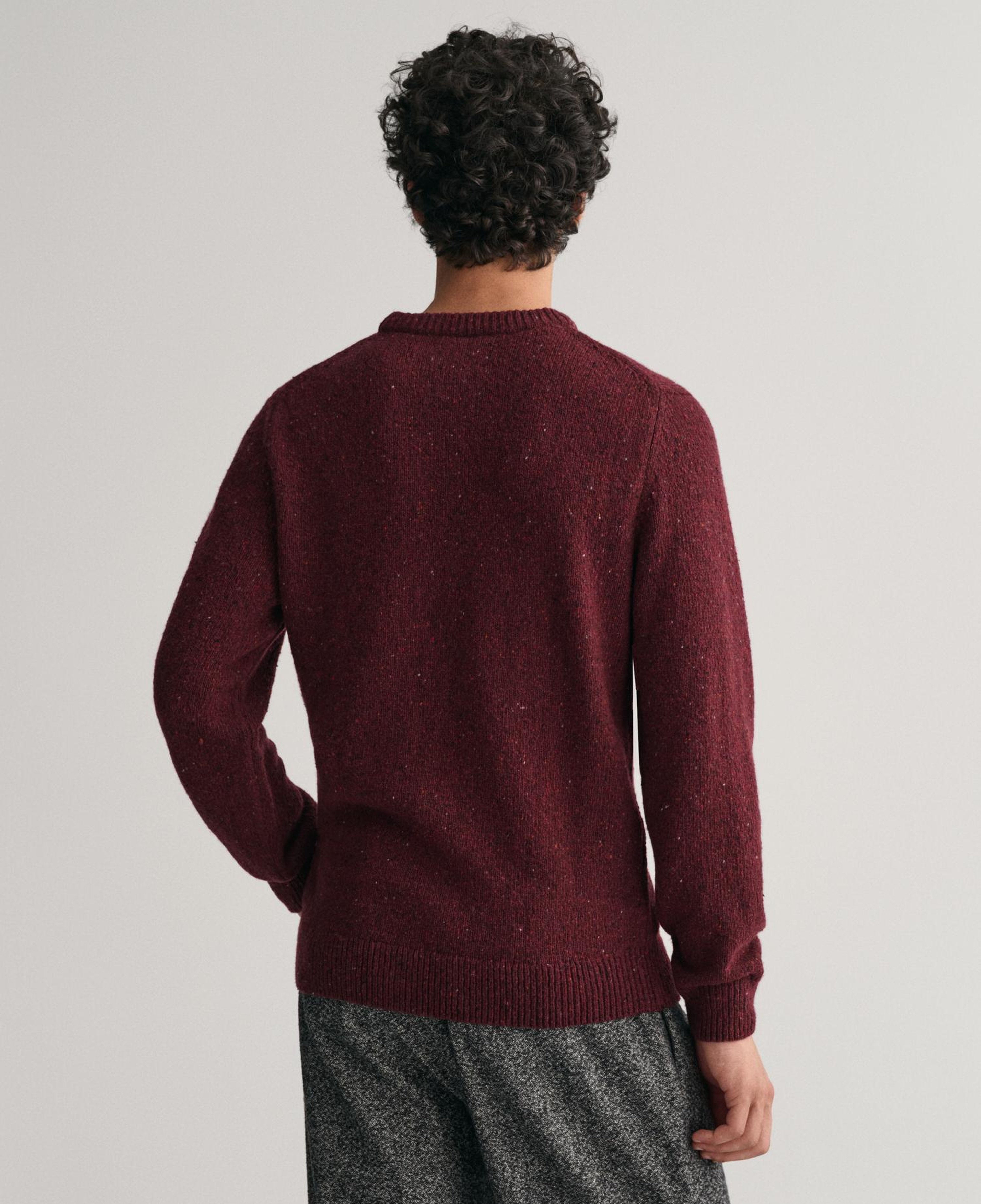GANT Erkek Bordo Regular Fit Bisiklet Yaka Yünlü Kazak