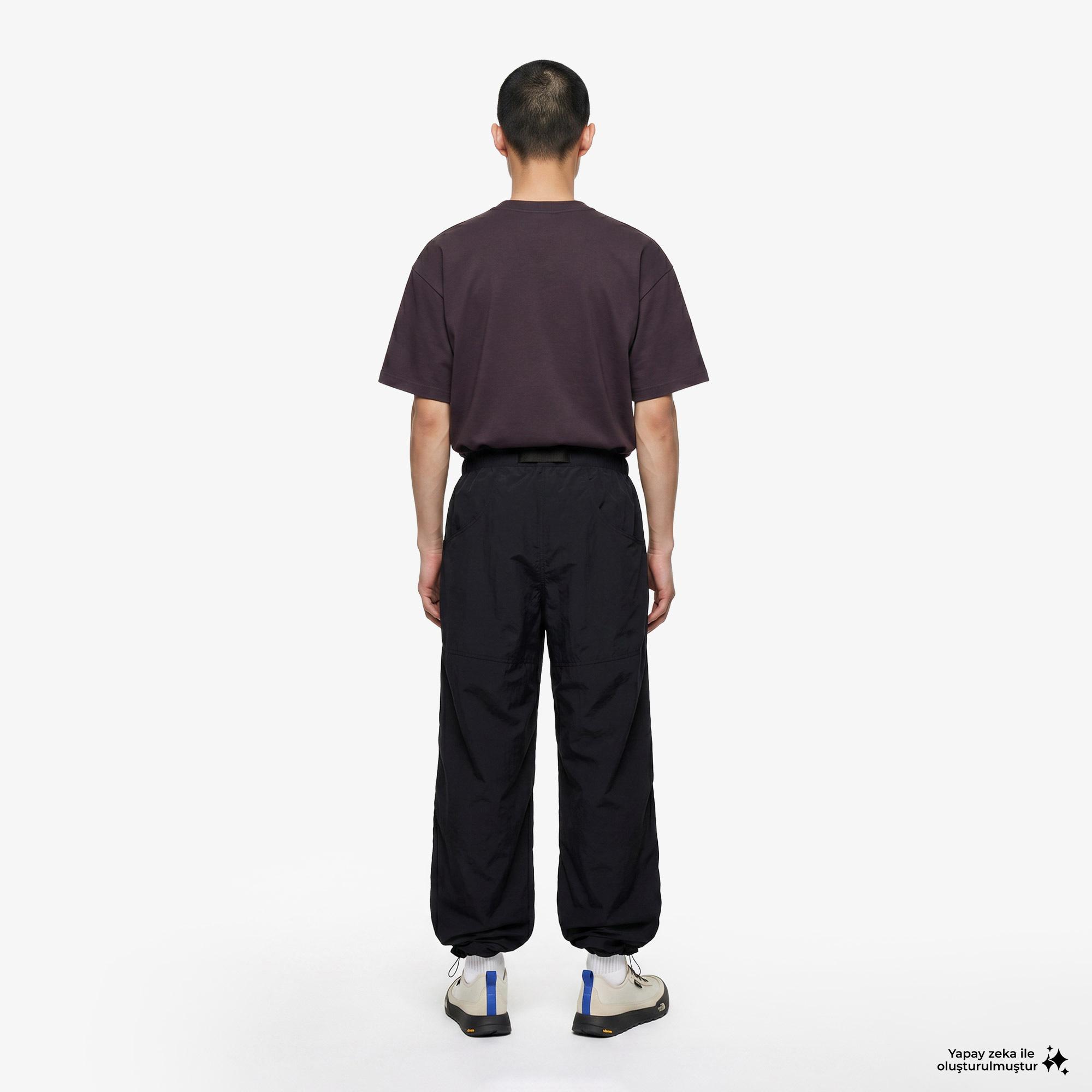 The North Face Red Box Nylon Belted Erkek Siyah Pantolon