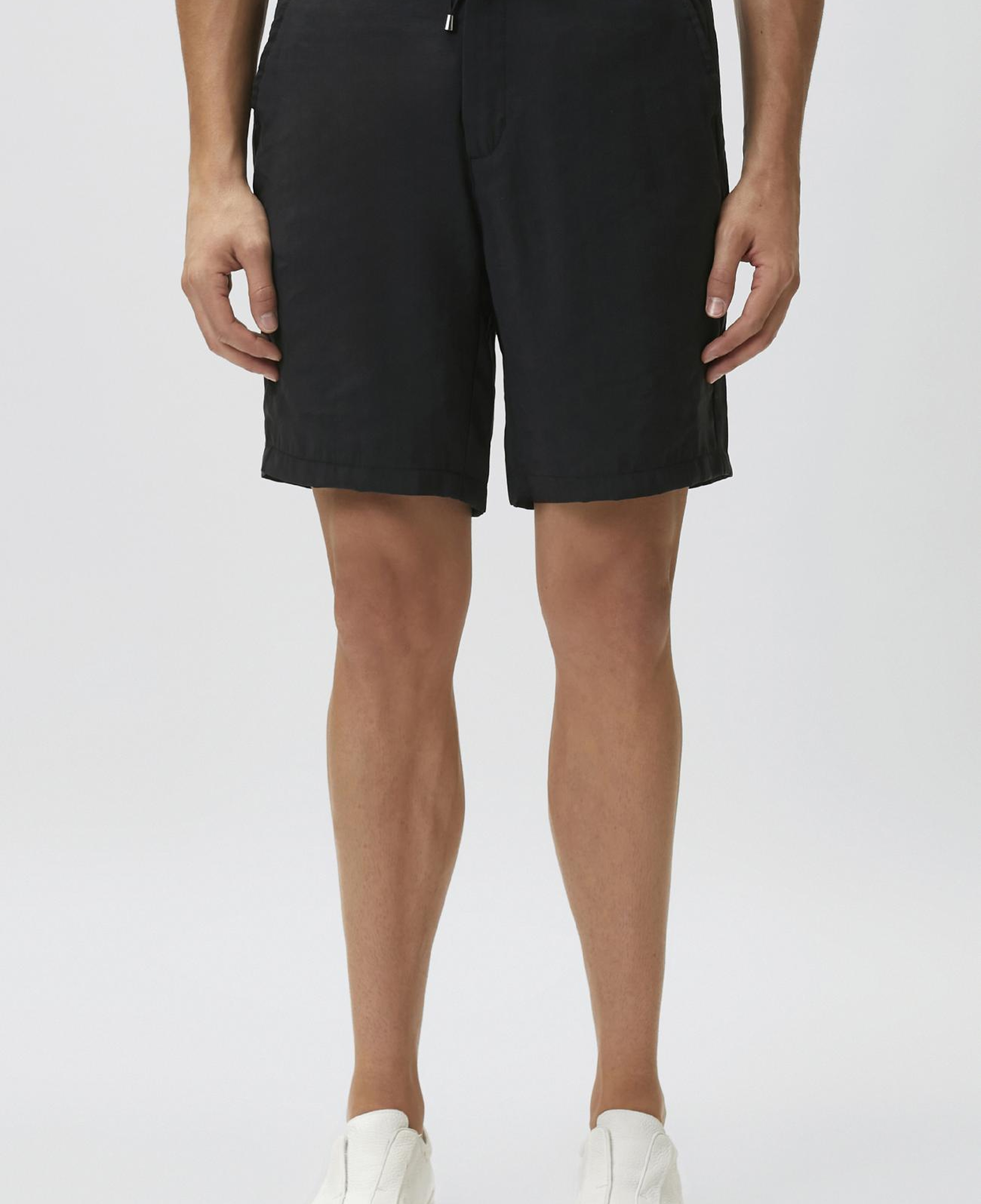 Network Erkek Siyah Slim Fit Modal Şort