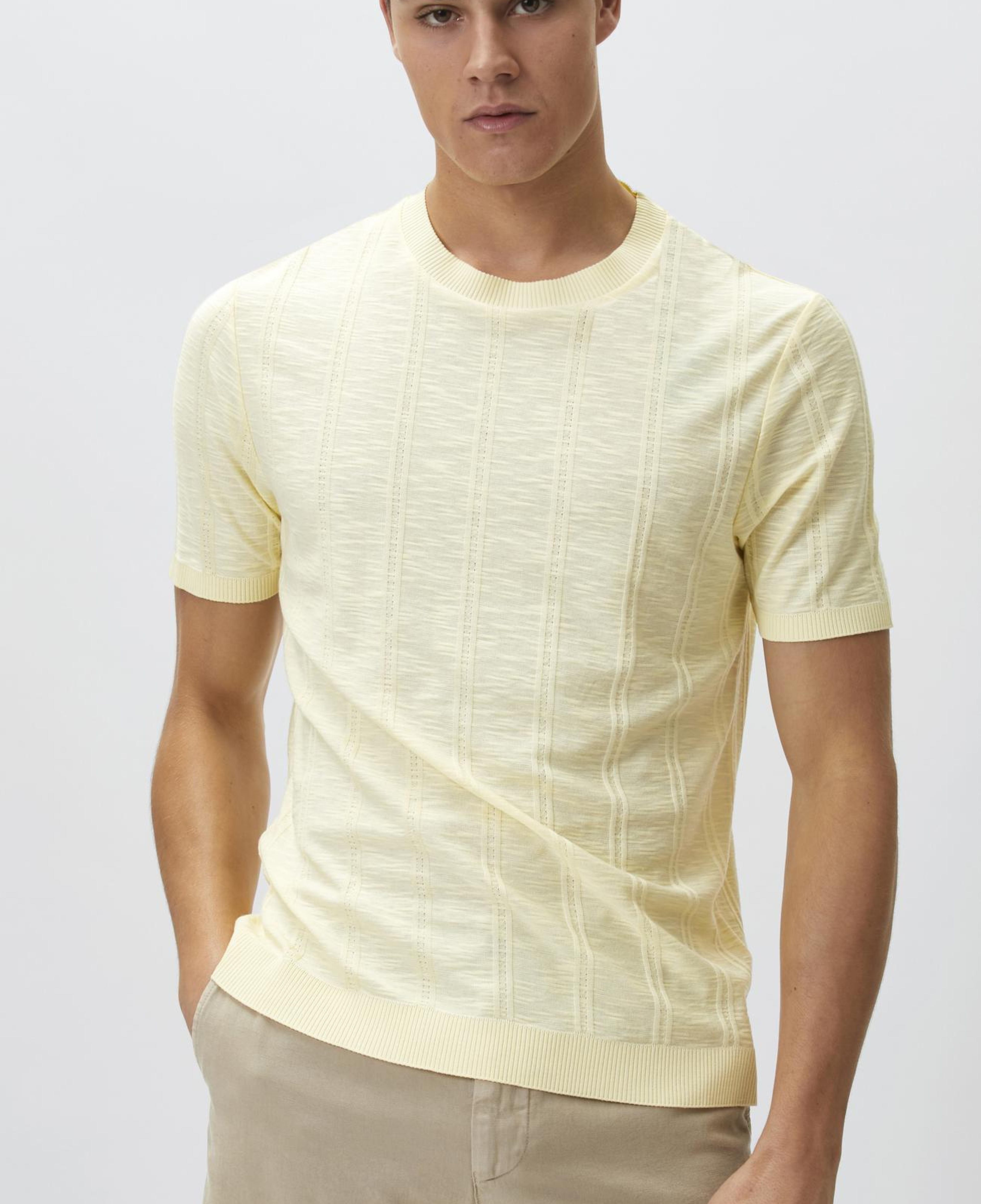 Network Erkek Sarı Desenli T-shirt