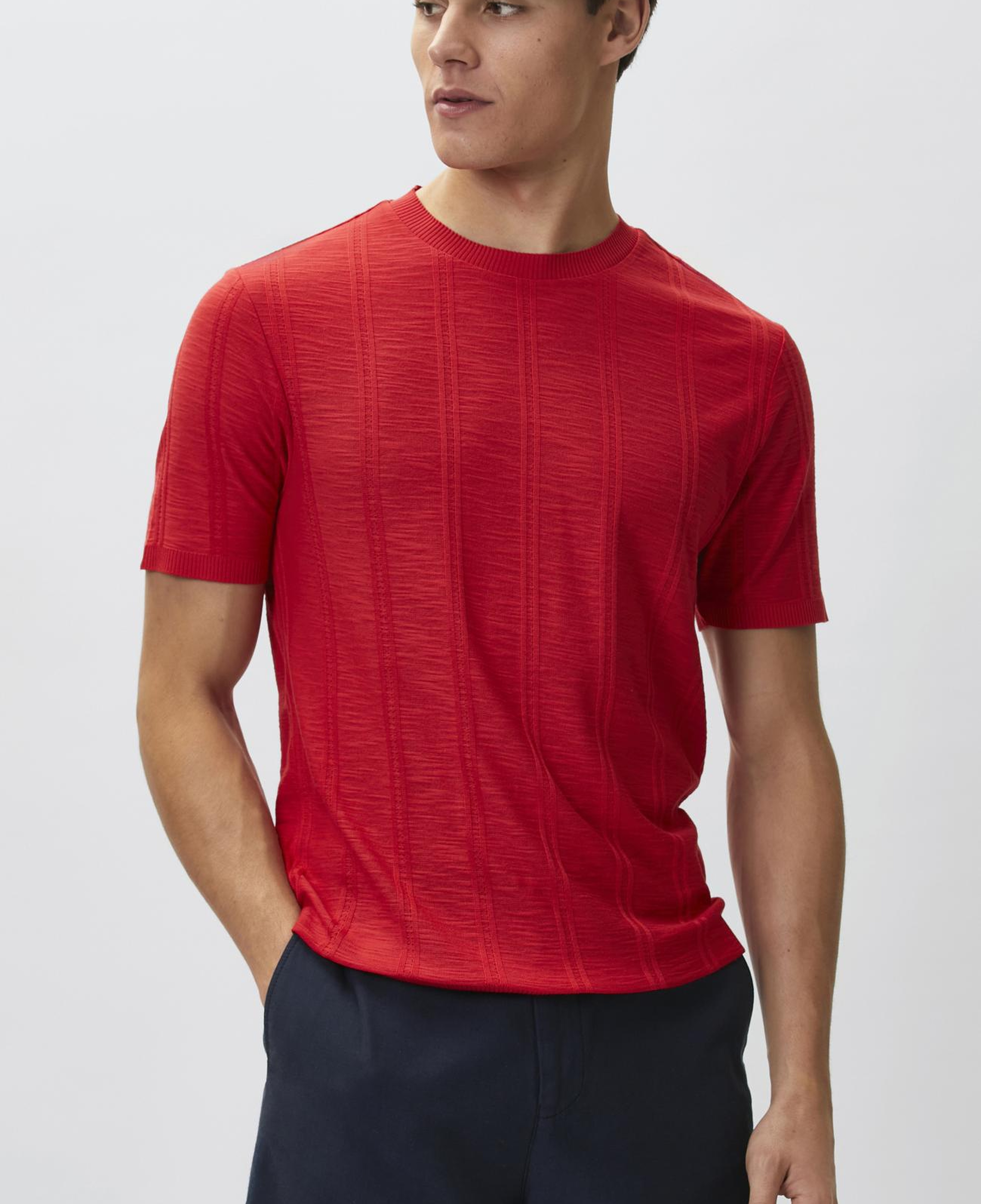 Network Erkek Kırmızı Desenli T-shirt