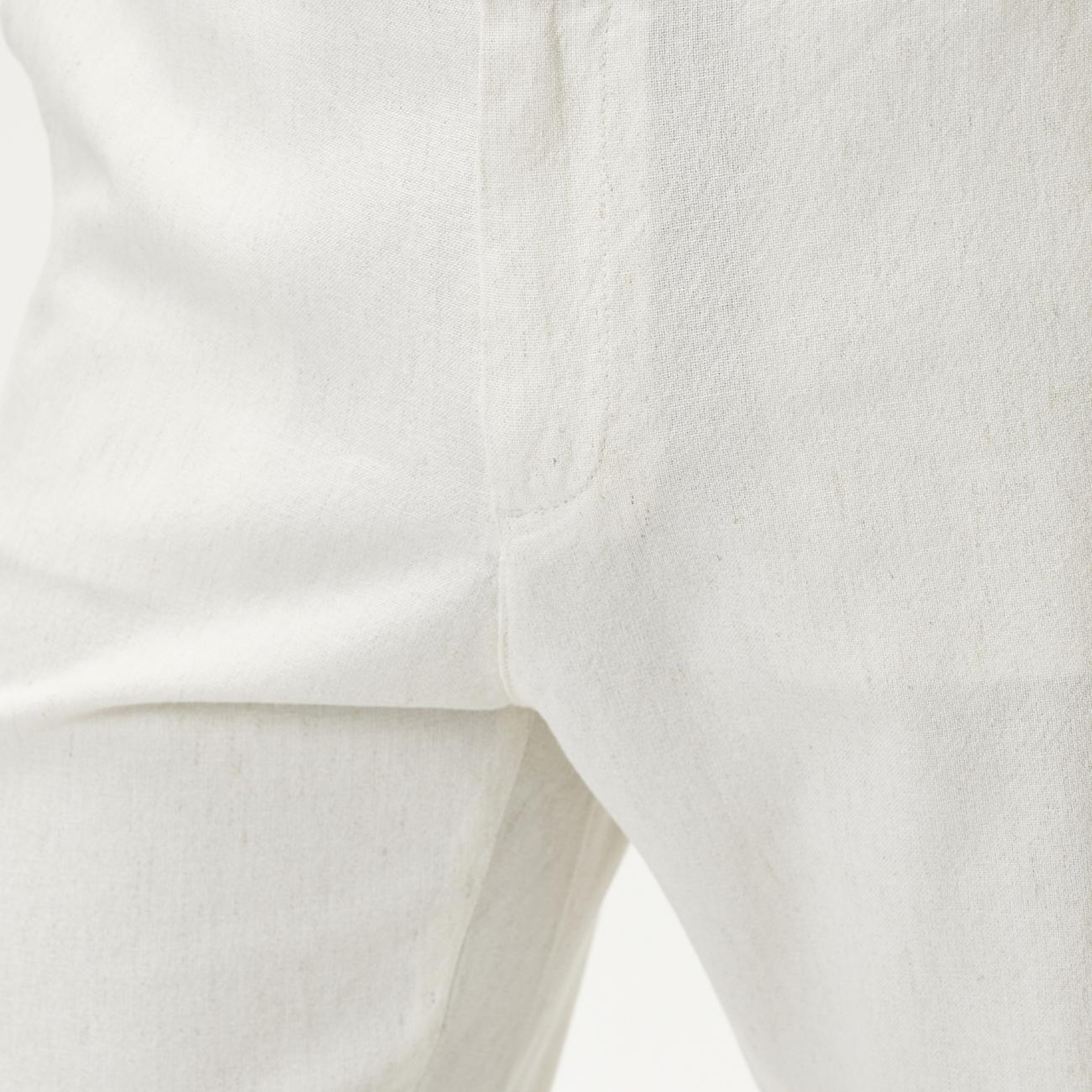 Network Erkek Krem Slim Fit Pamuk Keten Şort