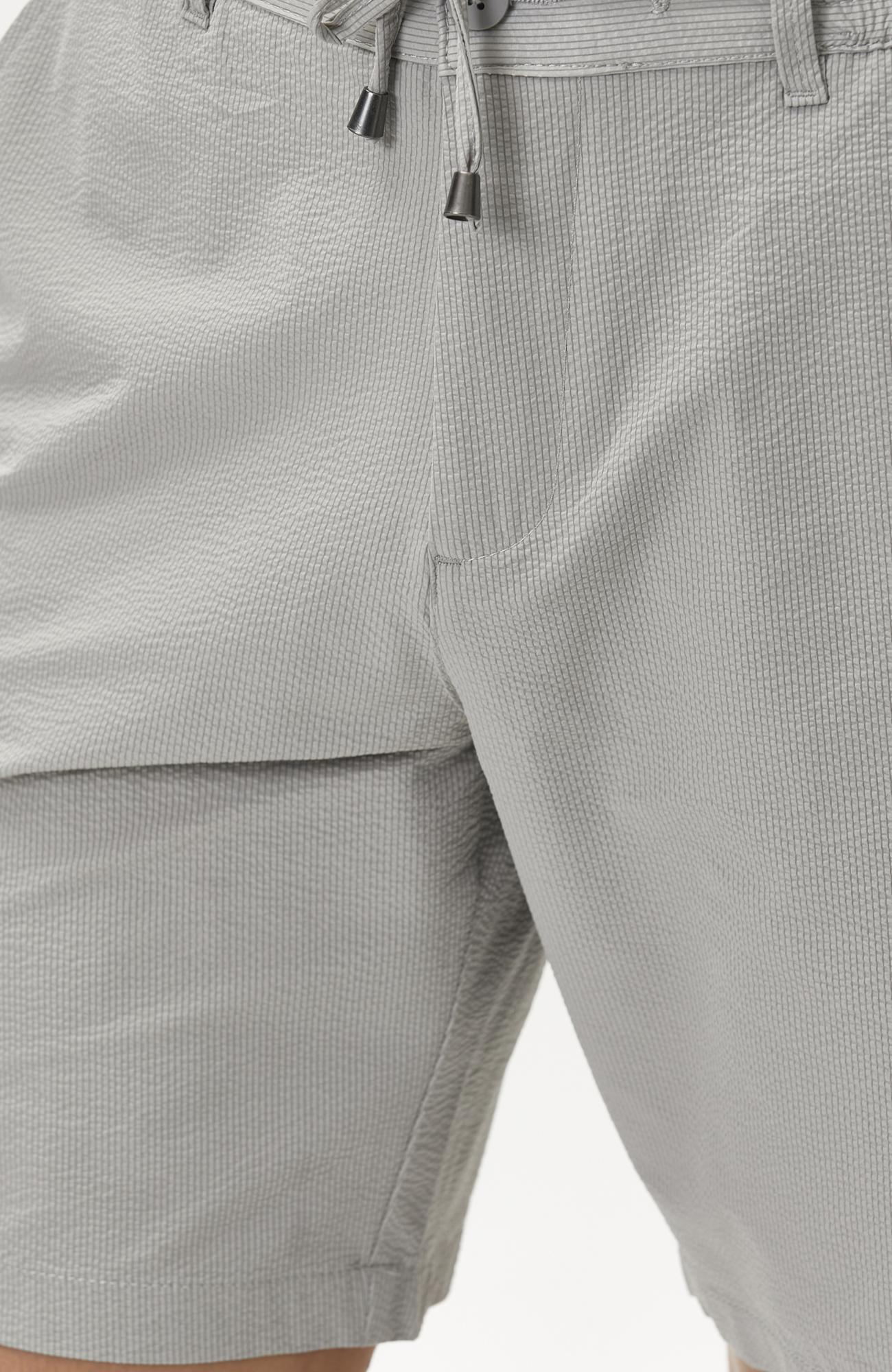 Network Erkek Gri Slim Fit Teknik Kumaş Duble Paça Şort