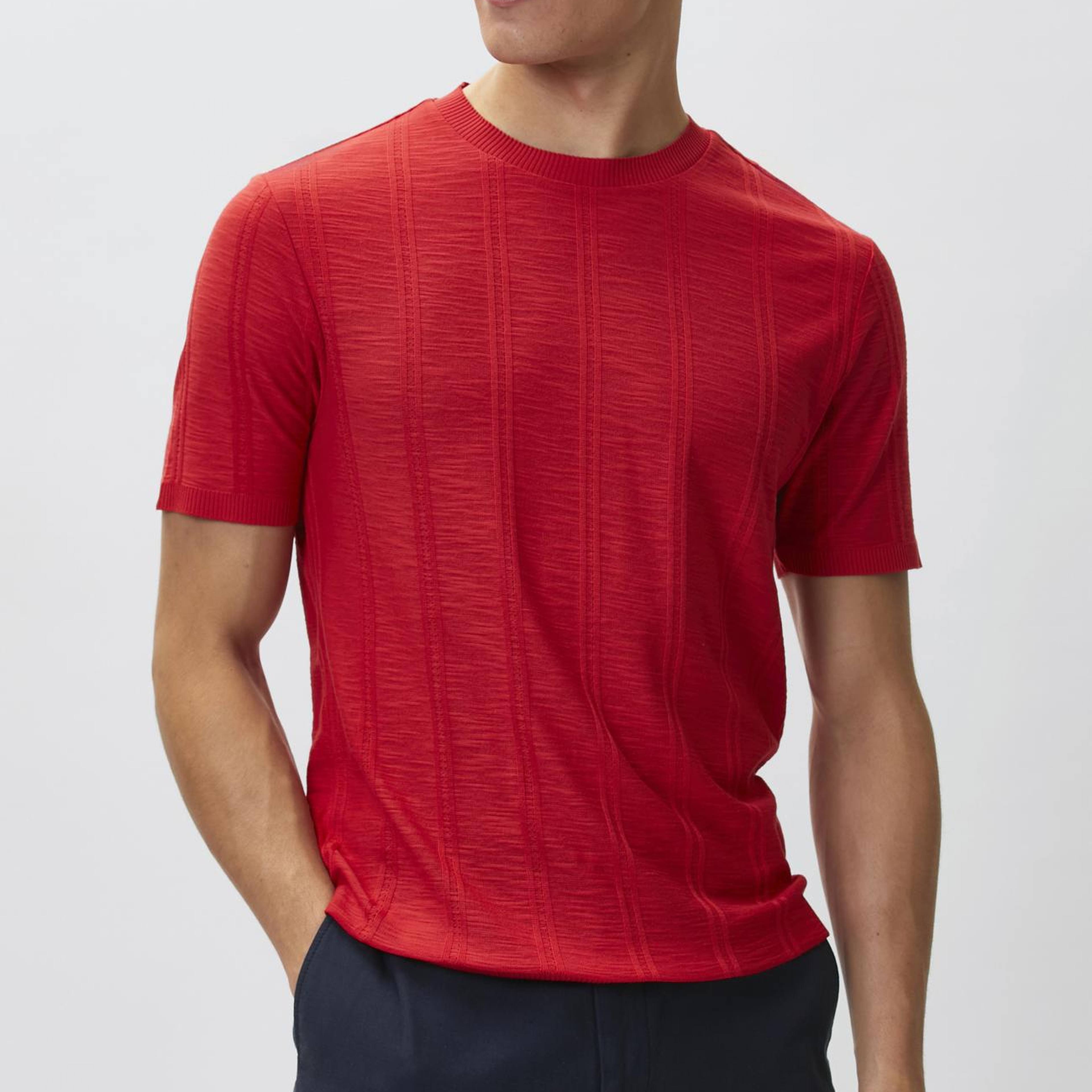 Network Erkek Kırmızı Desenli T-shirt