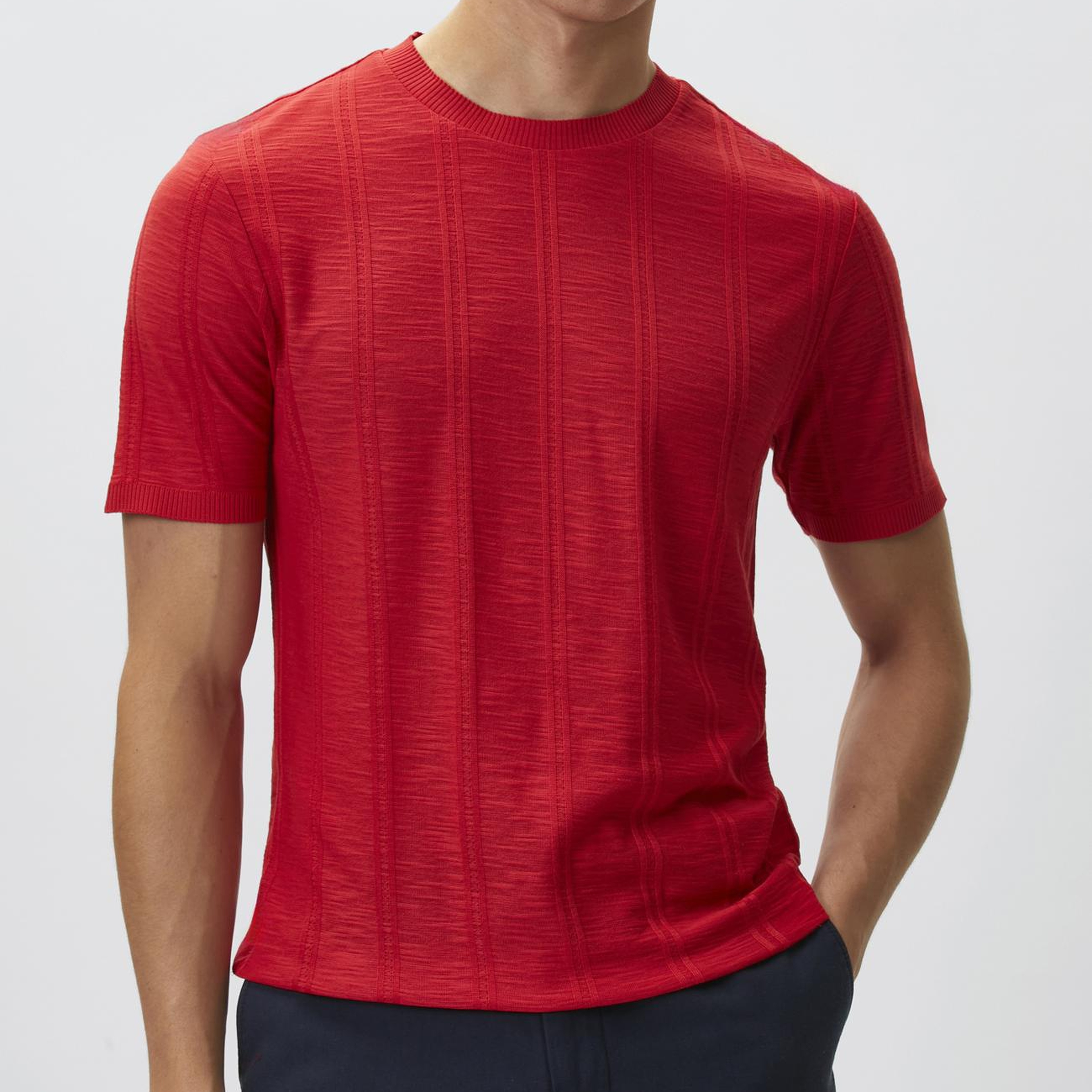 Network Erkek Kırmızı Desenli T-shirt