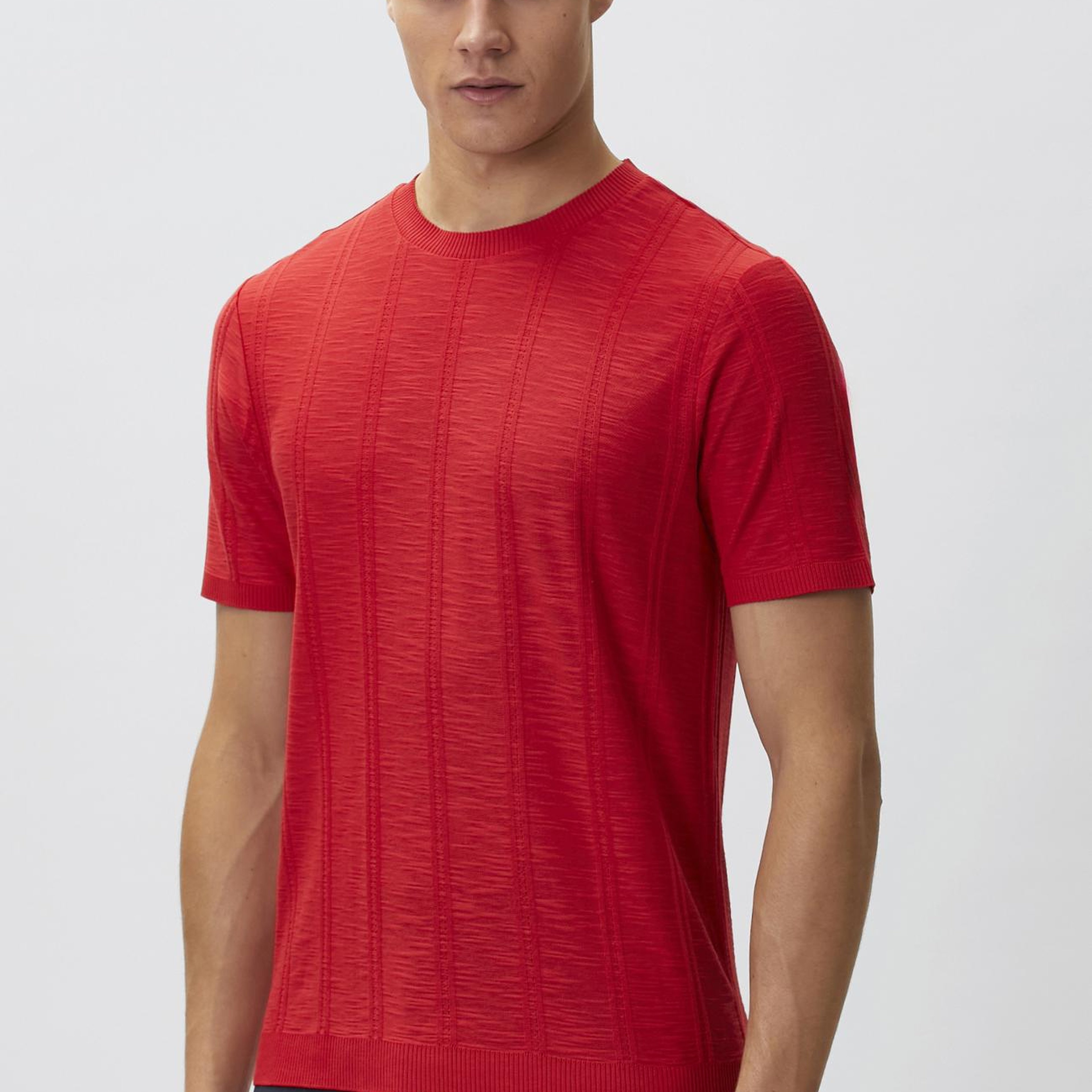 Network Erkek Kırmızı Desenli T-shirt