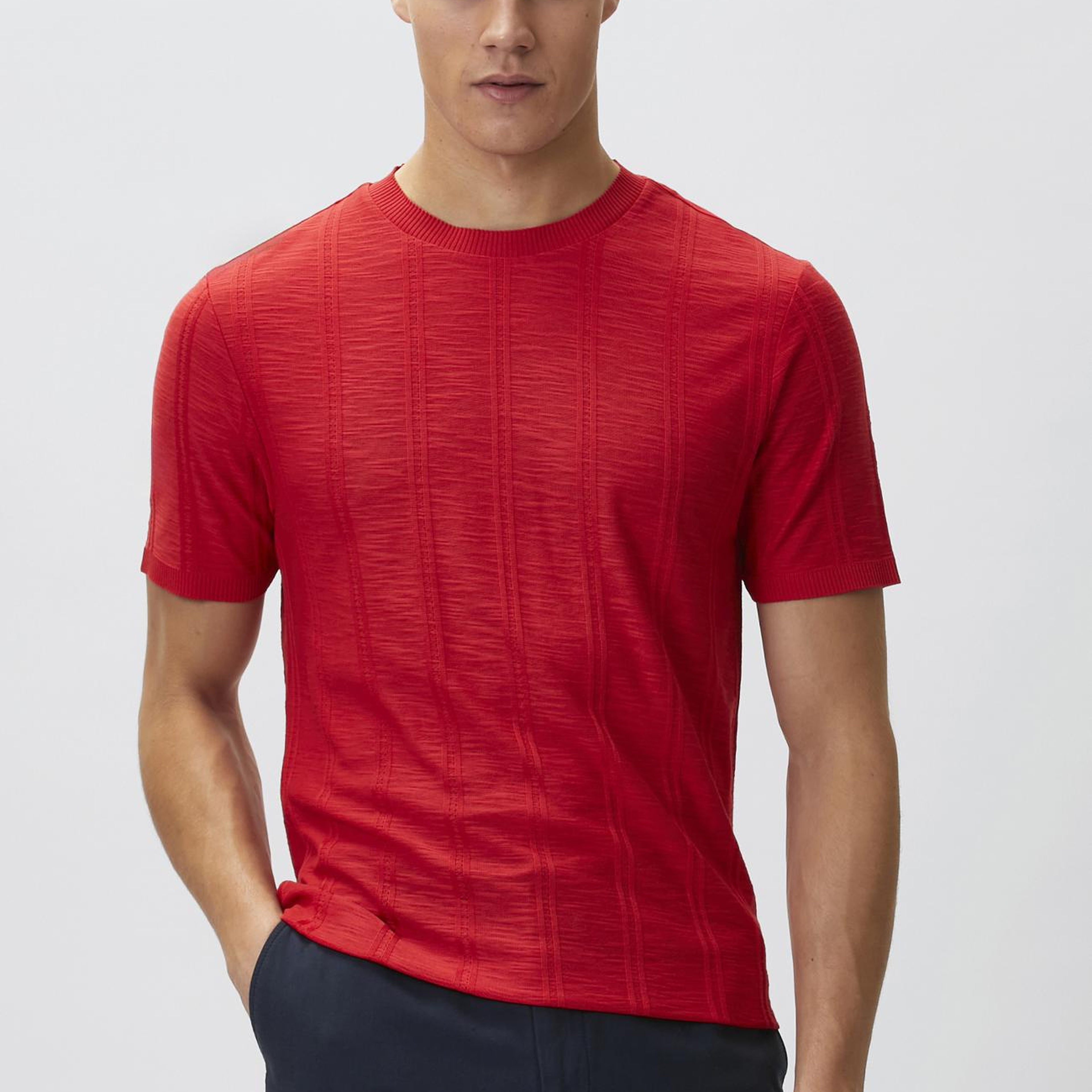 Network Erkek Kırmızı Desenli T-shirt