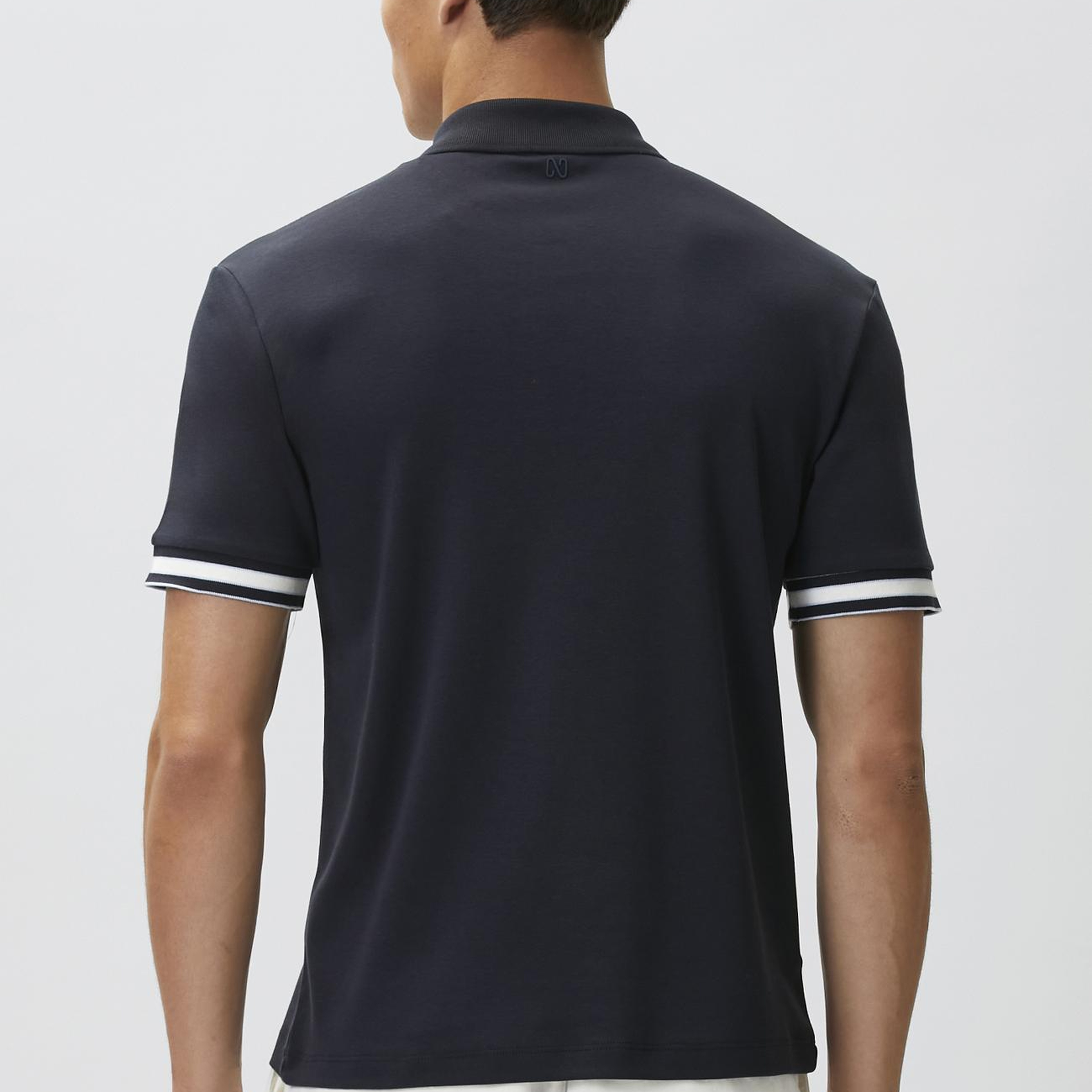 Network Erkek Lacivert Gizli Patlı Polo Yaka Garnili T-shirt