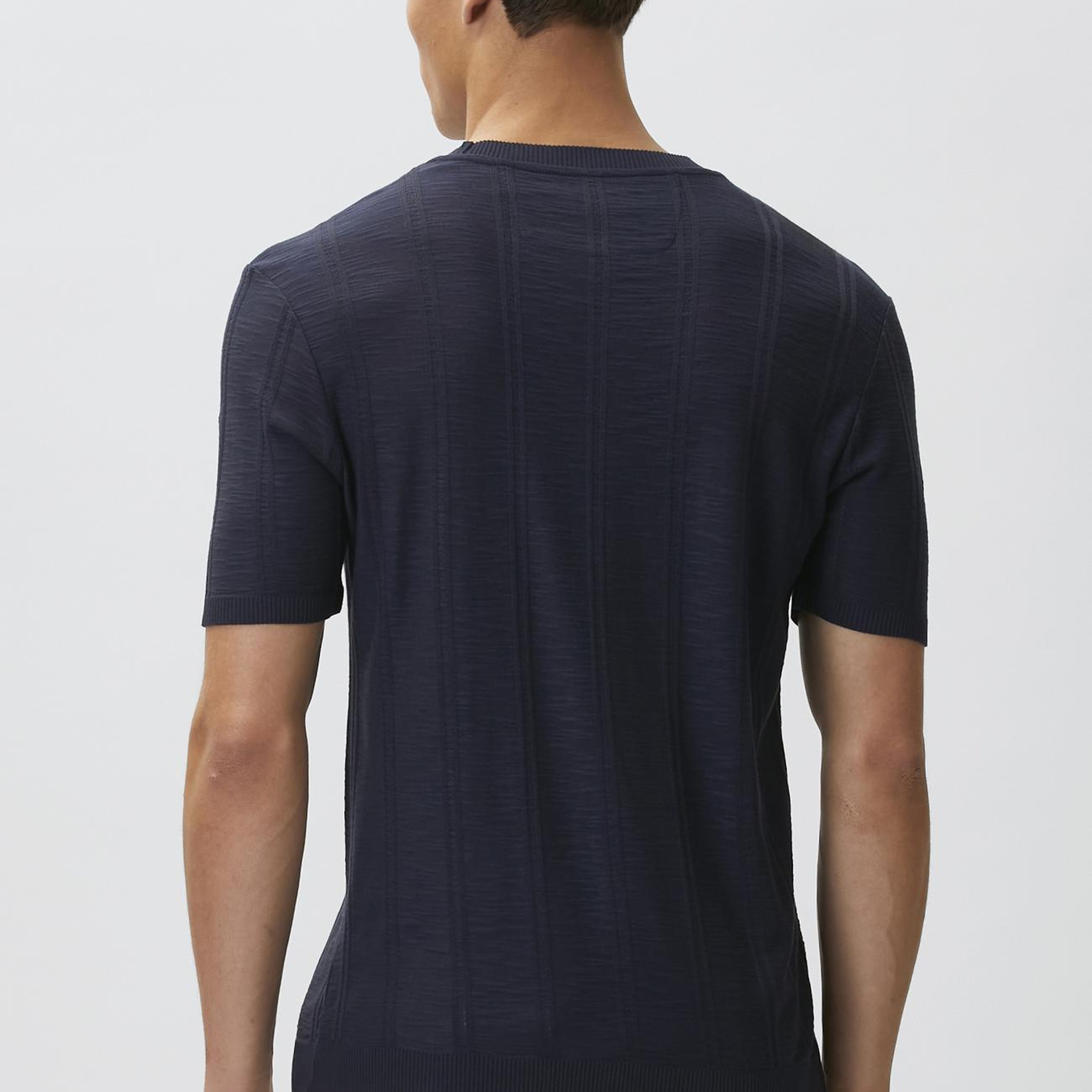 Network Erkek Lacivert Desenli T-shirt