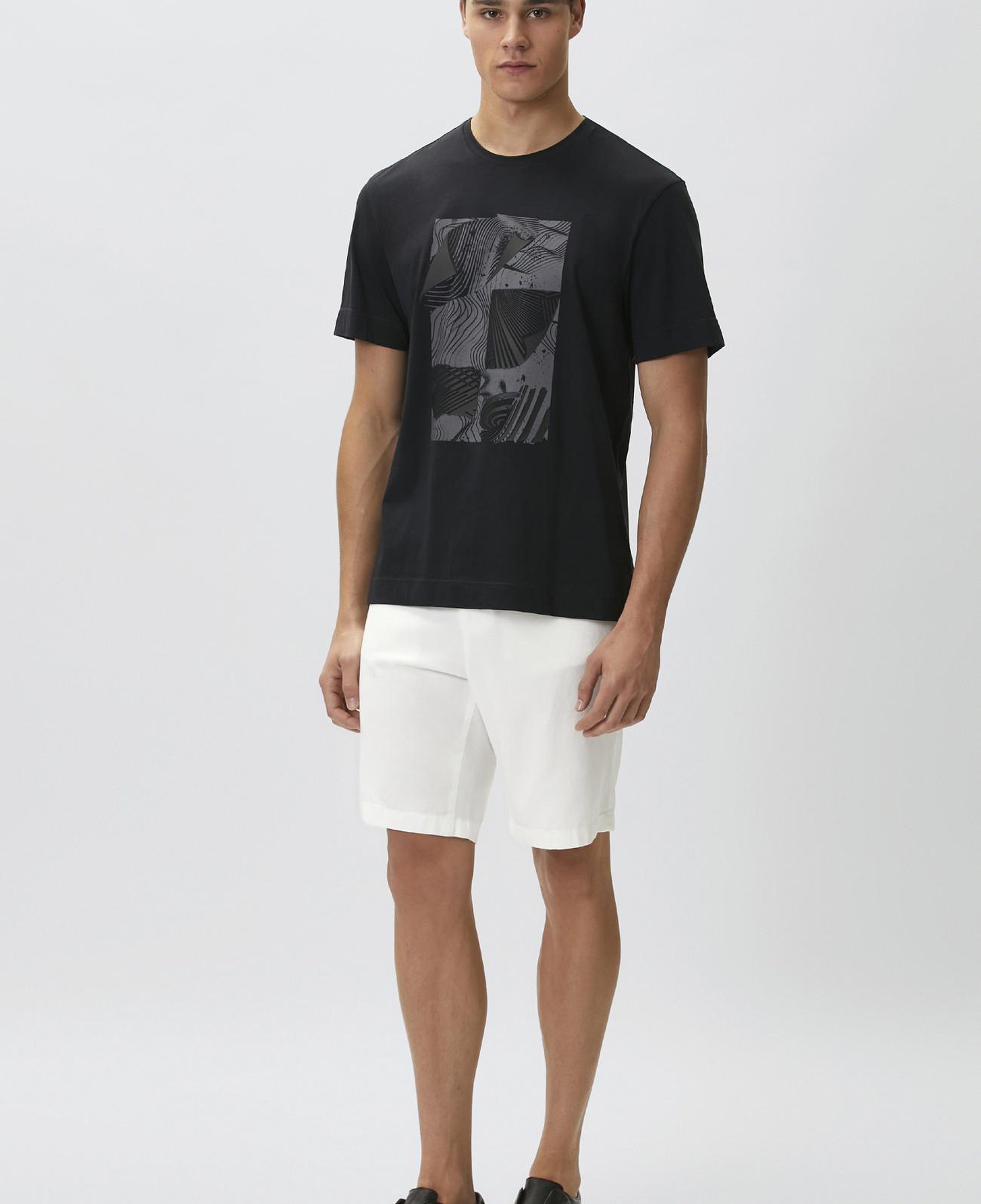 Network Erkek Lacivert Enjeksiyon Baskılı T-shirt