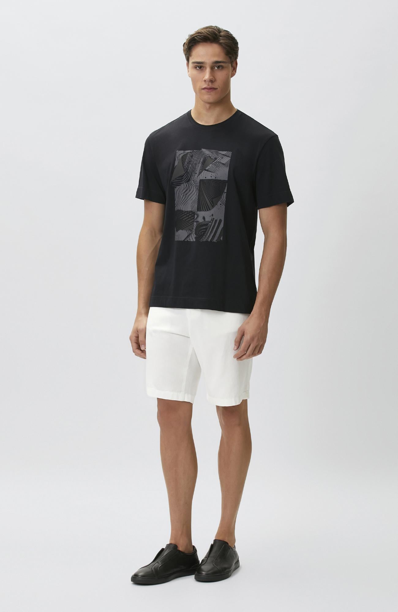 Network Erkek Lacivert Enjeksiyon Baskılı T-shirt
