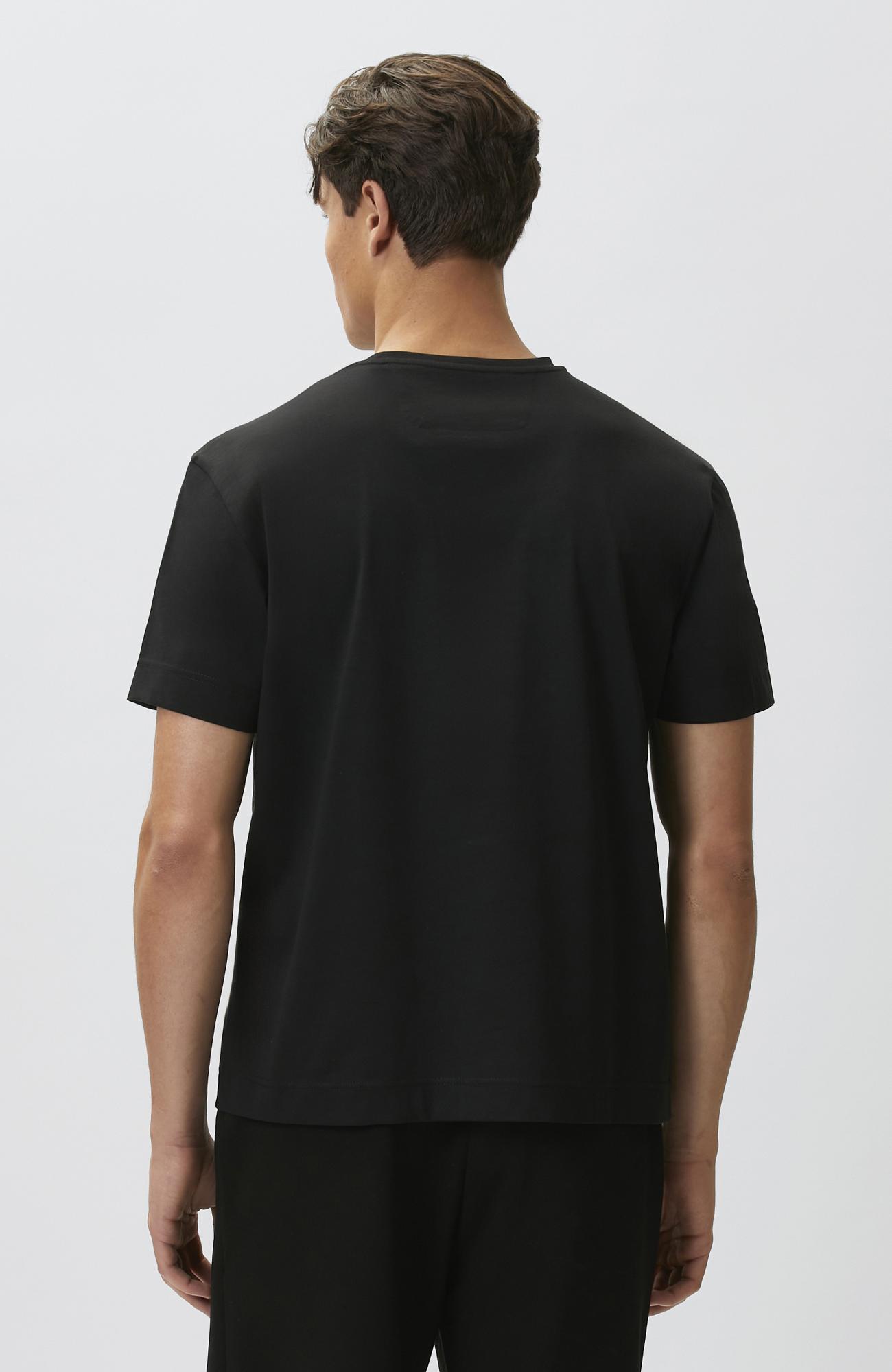 Network Erkek Siyah Enjeksiyon Baskılı T-shirt