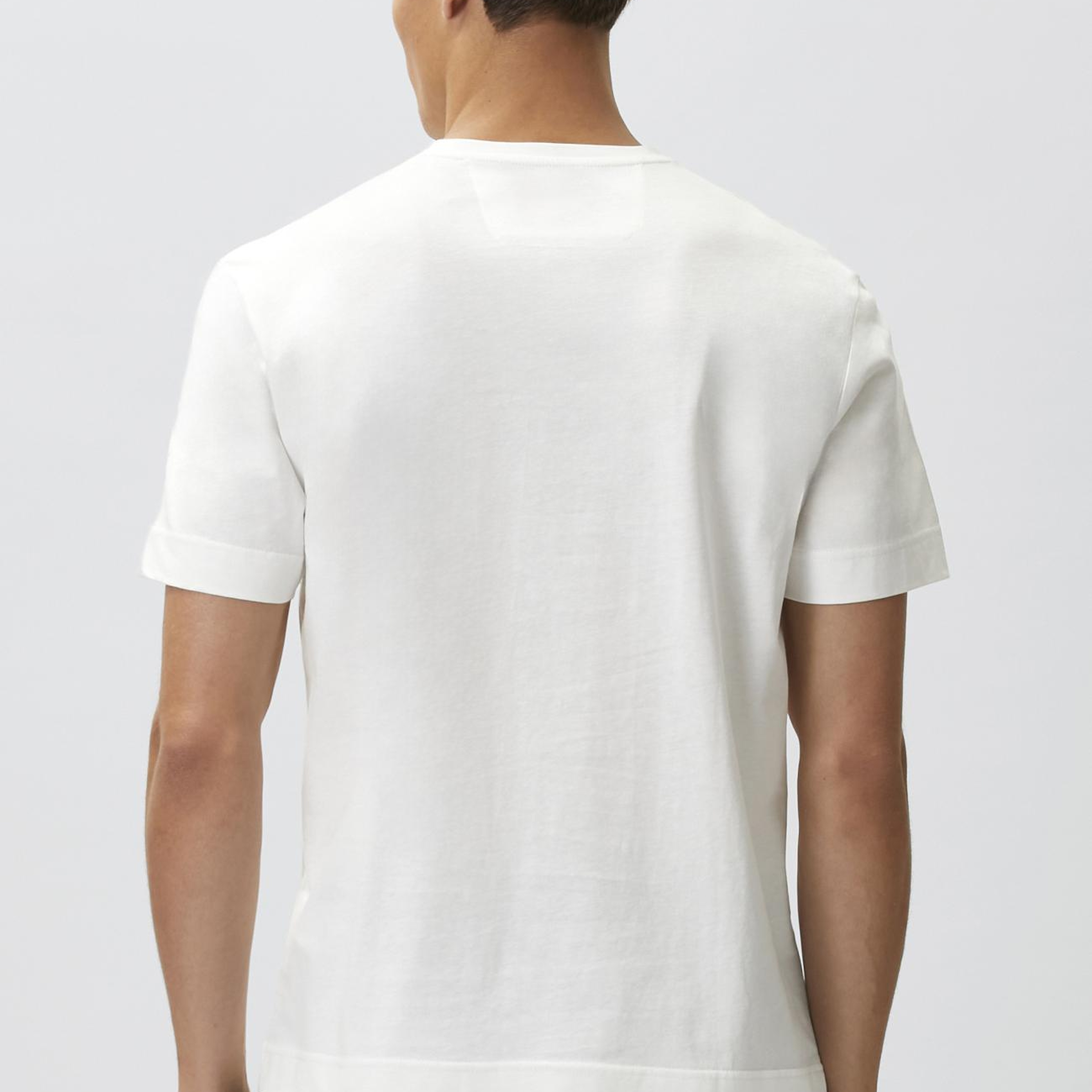 Network Erkek Beyaz Enjeksiyon Baskılı T-shirt