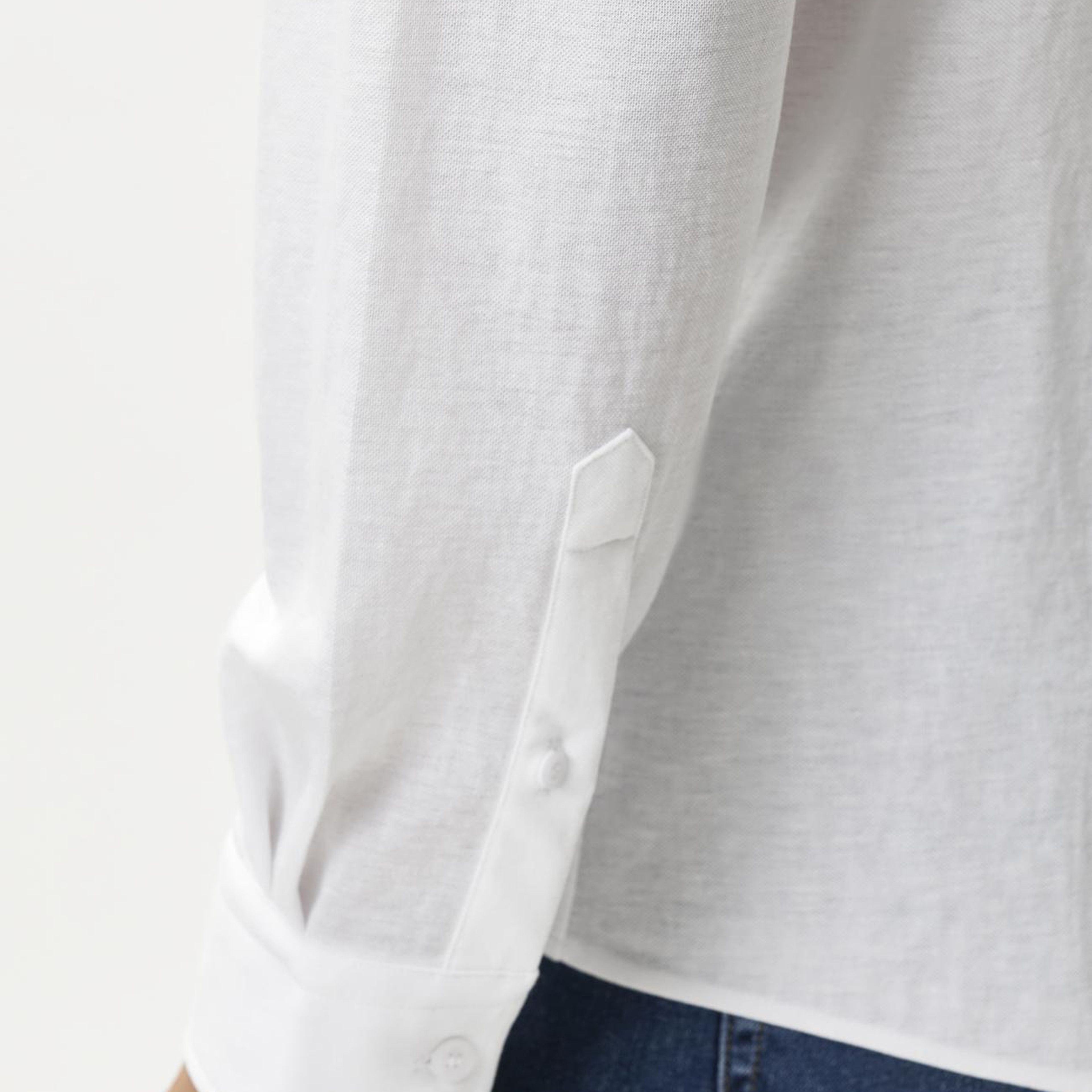 Network Erkek Slim Fit Beyaz Uzun Kol Örme Gömlek