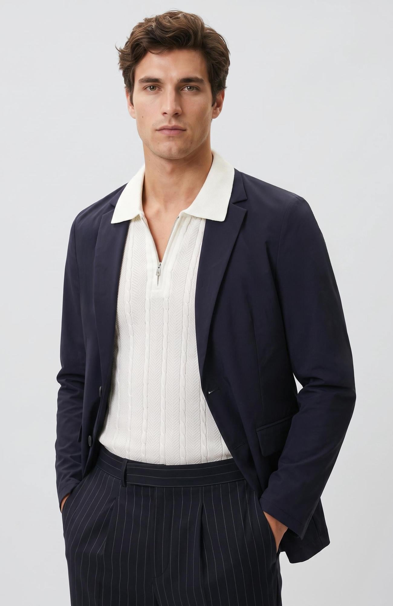Network Erkek Lacivert Traveller Blazer Ceket