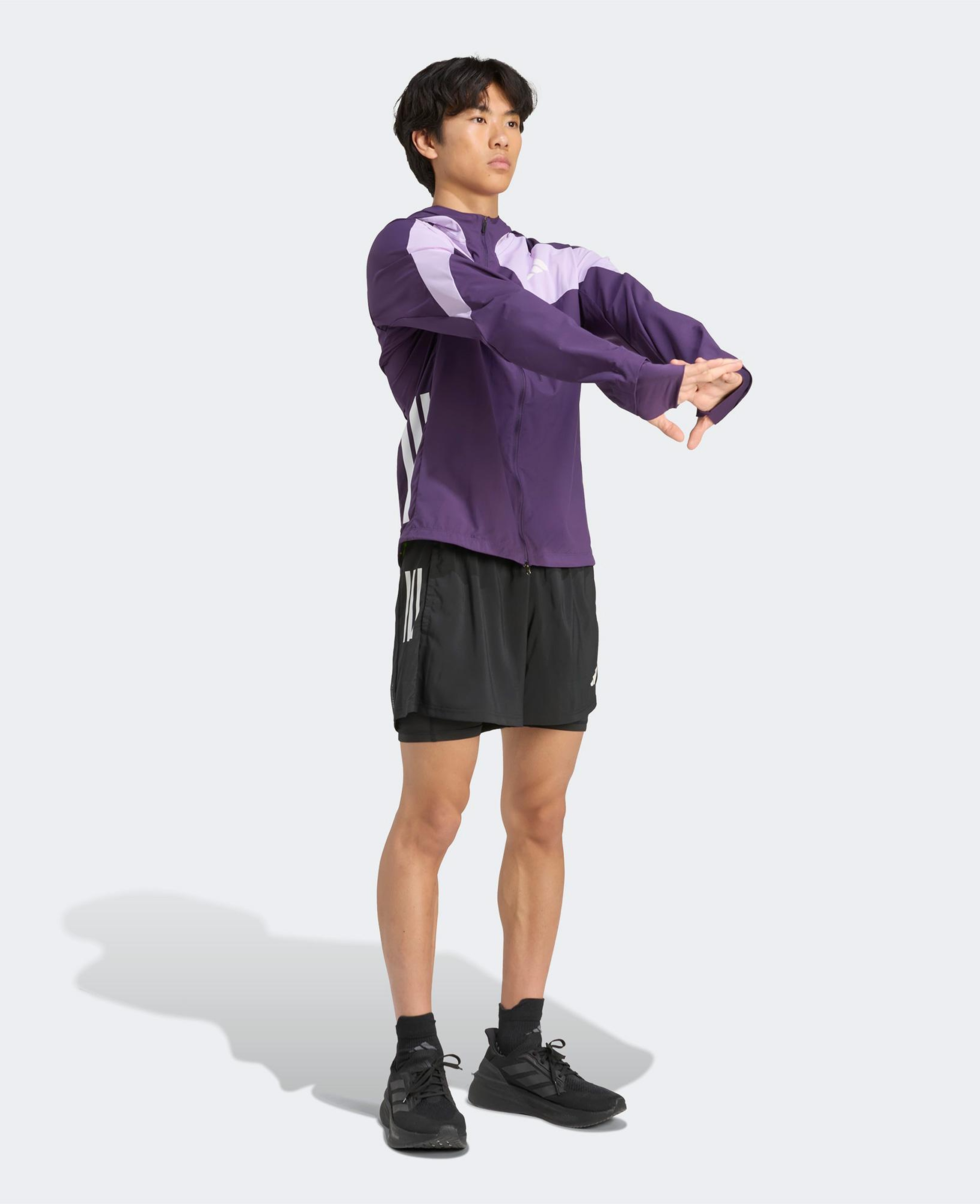 adidas Adizero Running Erkek Mor Koşu Rüzgarlığı
