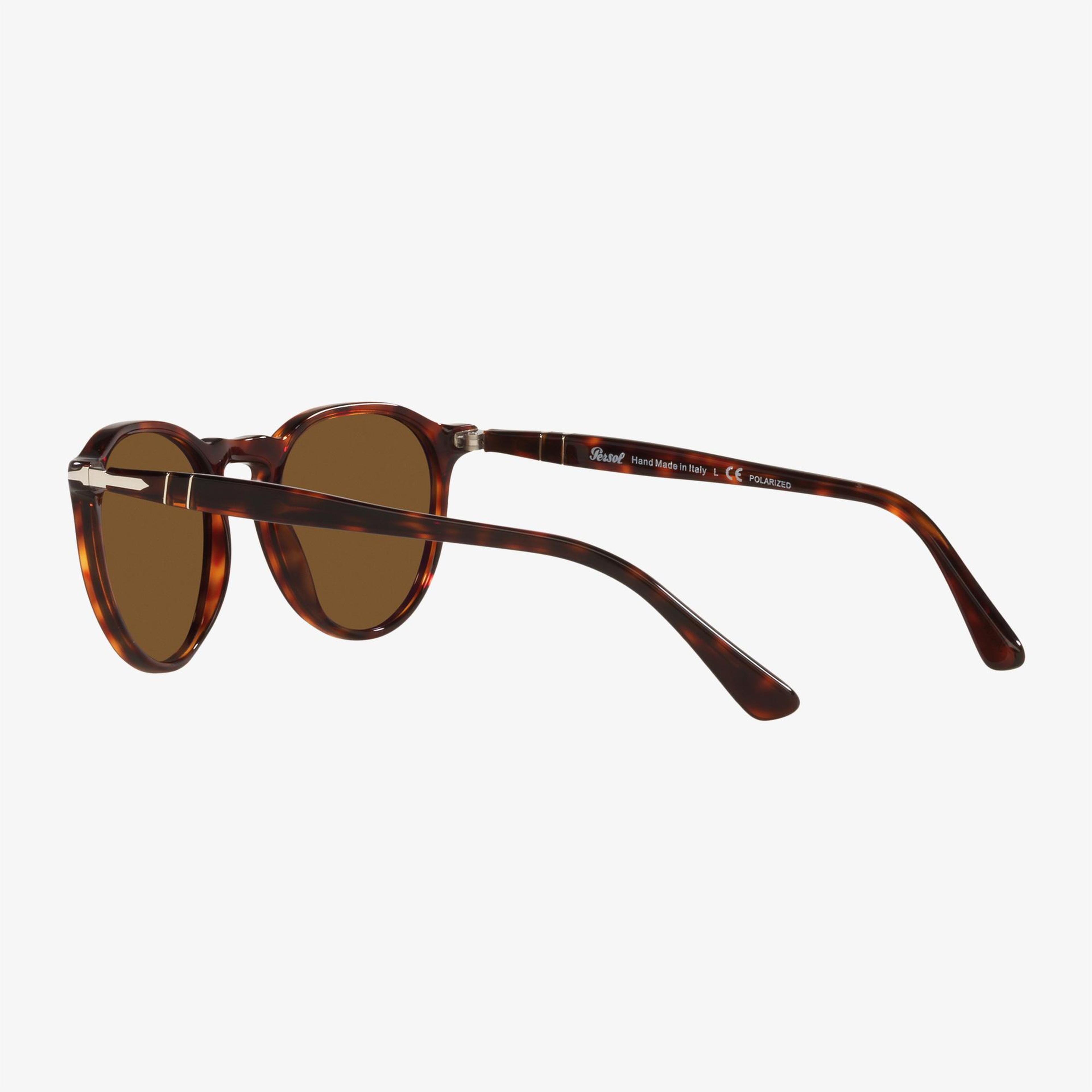 PERSOL Acetate Unisex Koyu Kahverengi Güneş Gözlüğü