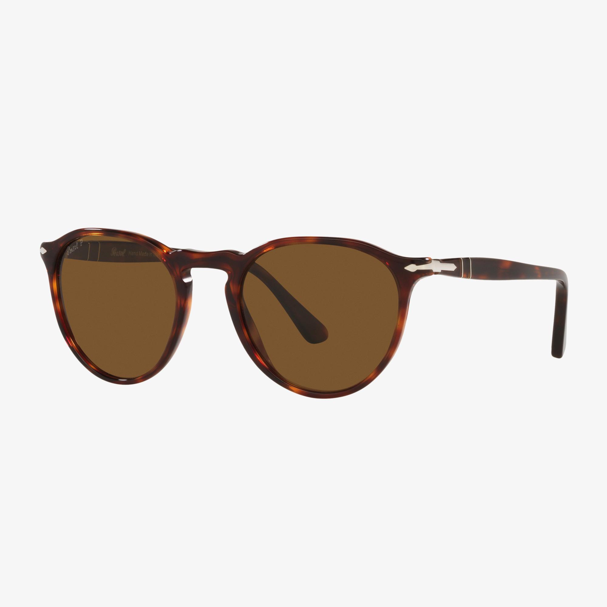 PERSOL Acetate Unisex Koyu Kahverengi Güneş Gözlüğü