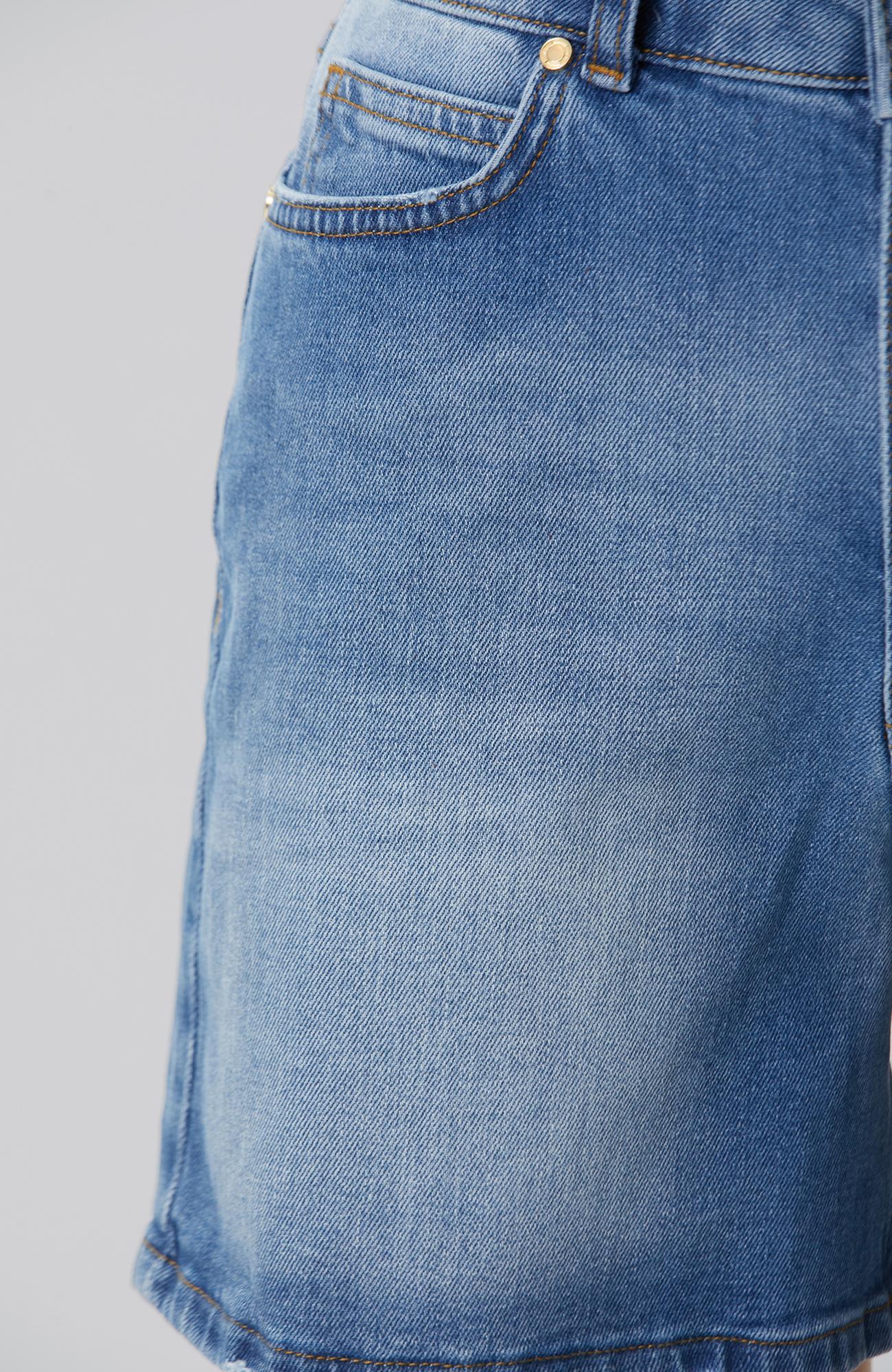 Network Kadın Açık Mavi 5 Cep Kısa Denim Şort