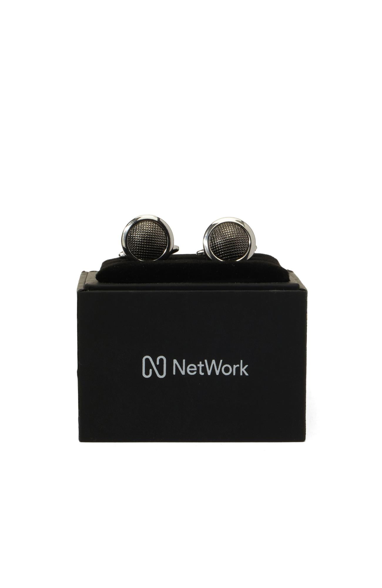 Network Erkek Silver Kol Düğmesi
