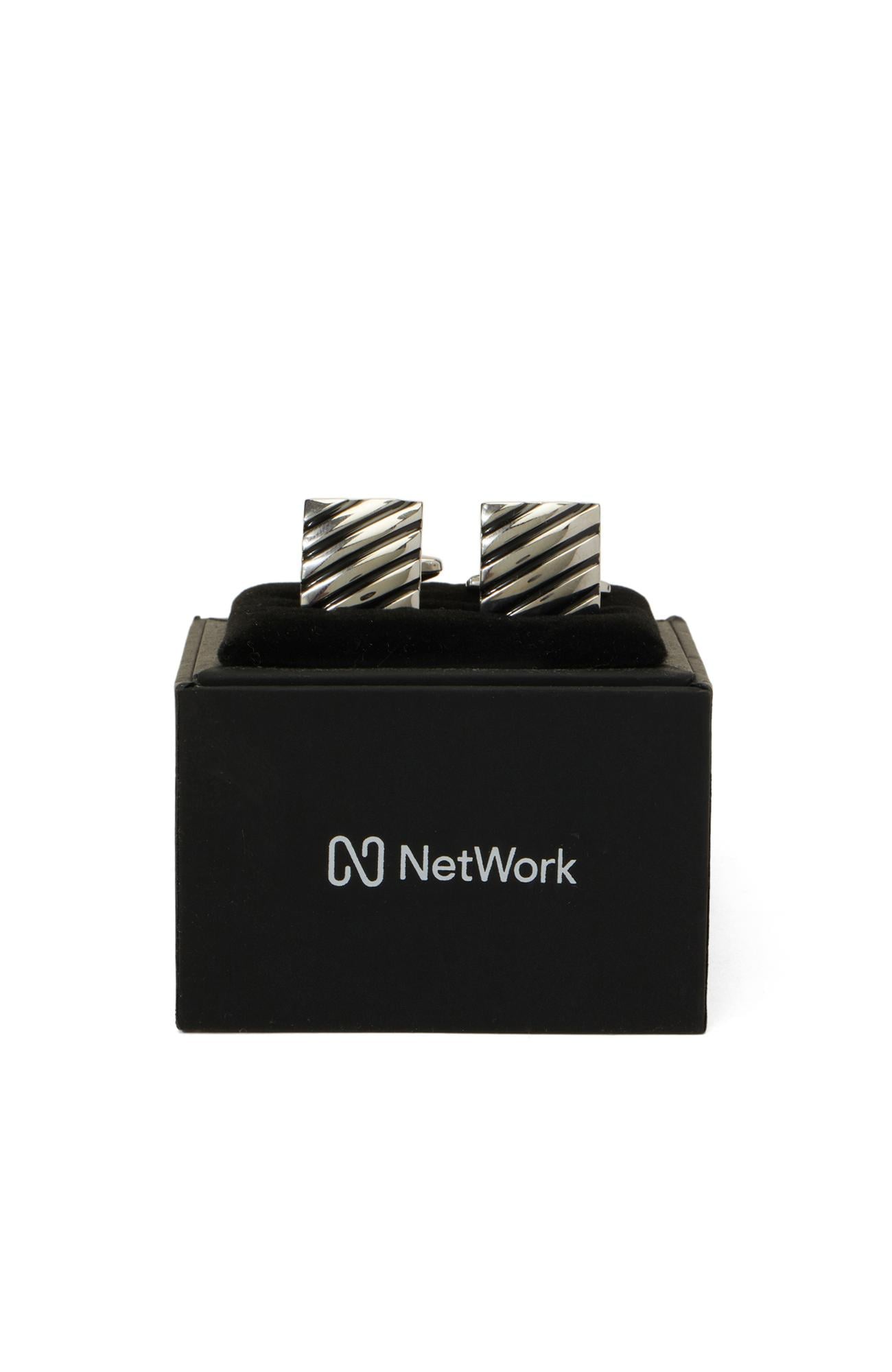 Network Erkek Silver Kol Düğmesi