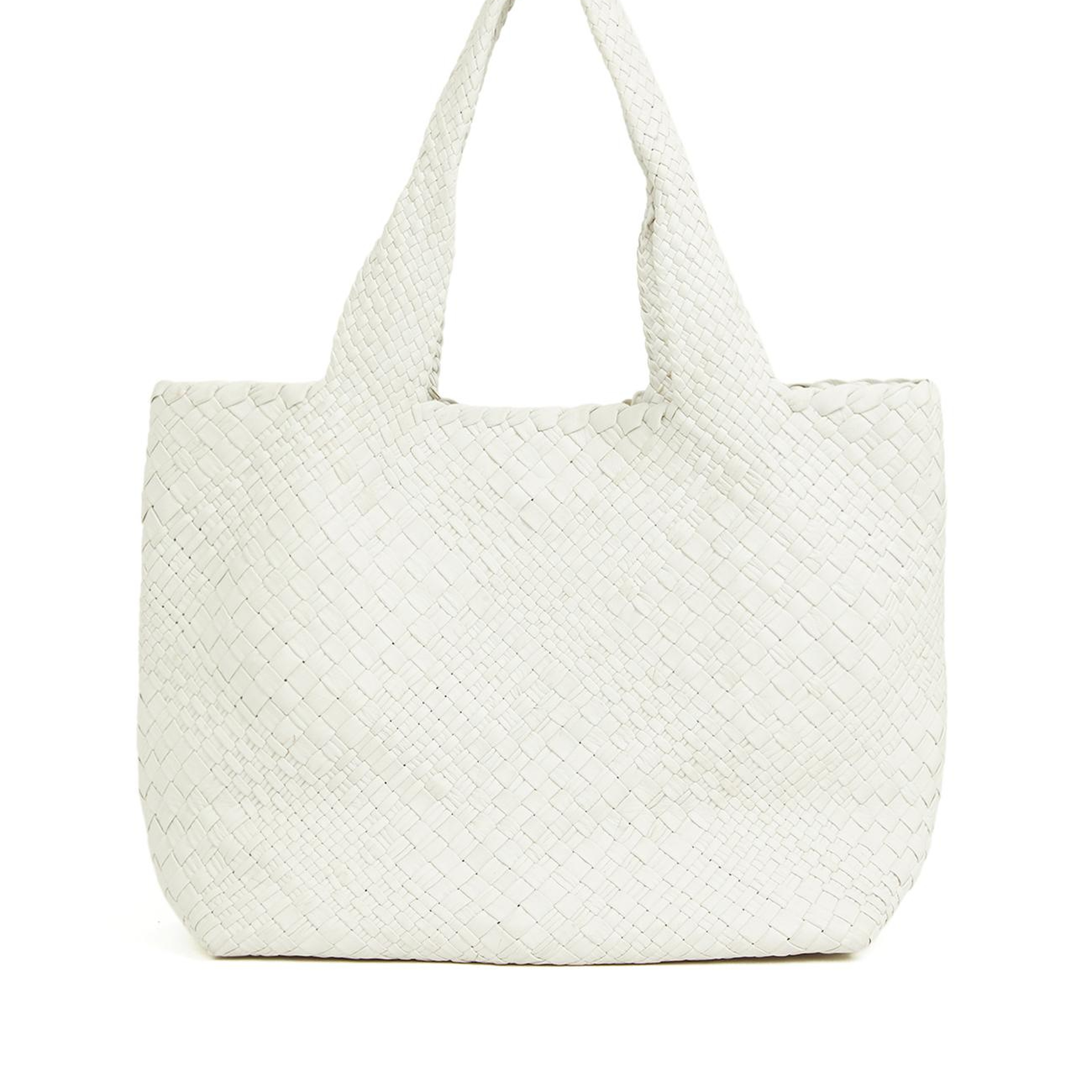 Network Kadın Kahverengi Örgü Deri Shopper Çanta