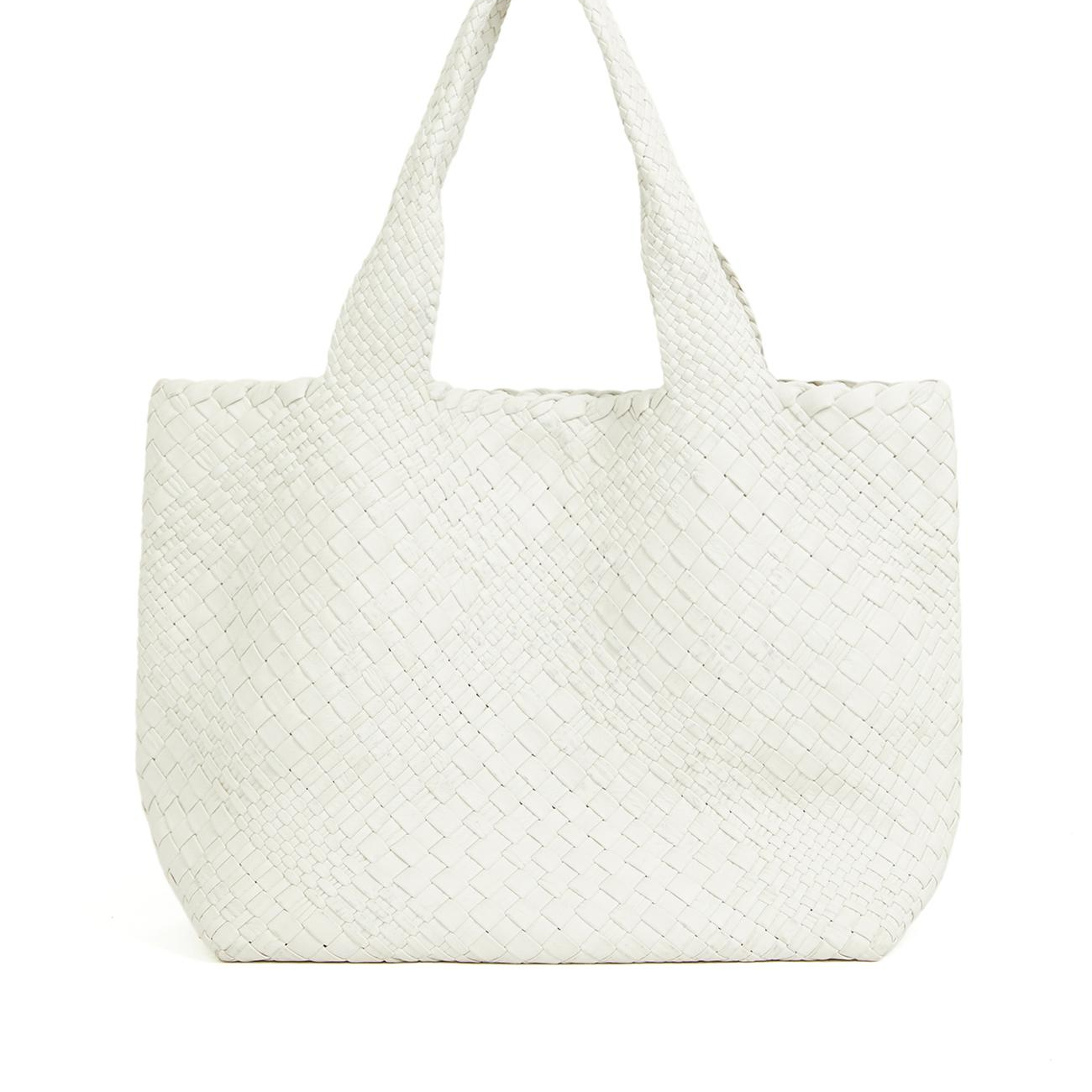 Network Kadın Kahverengi Örgü Deri Shopper Çanta