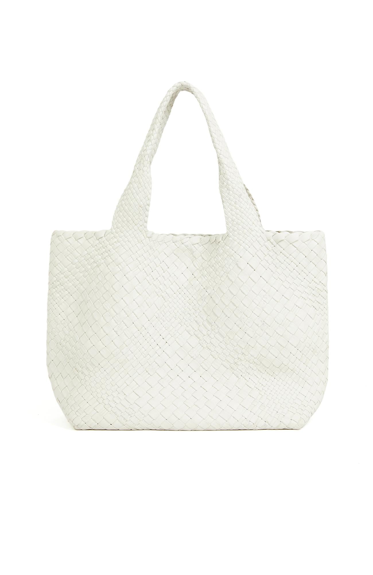 Network Kadın Kahverengi Örgü Deri Shopper Çanta