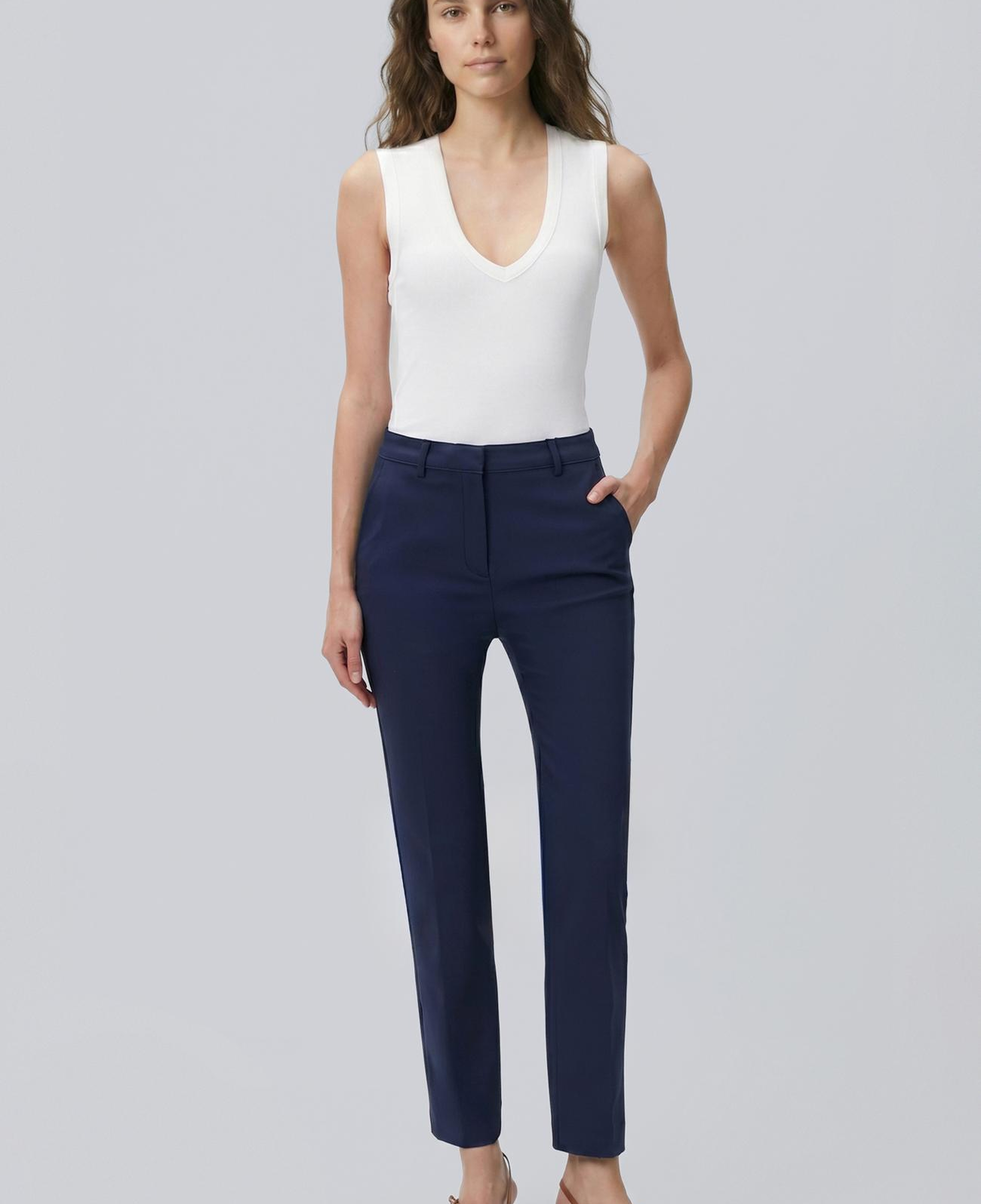 Network Kadın Lacivert Smart Casual Pantolon
