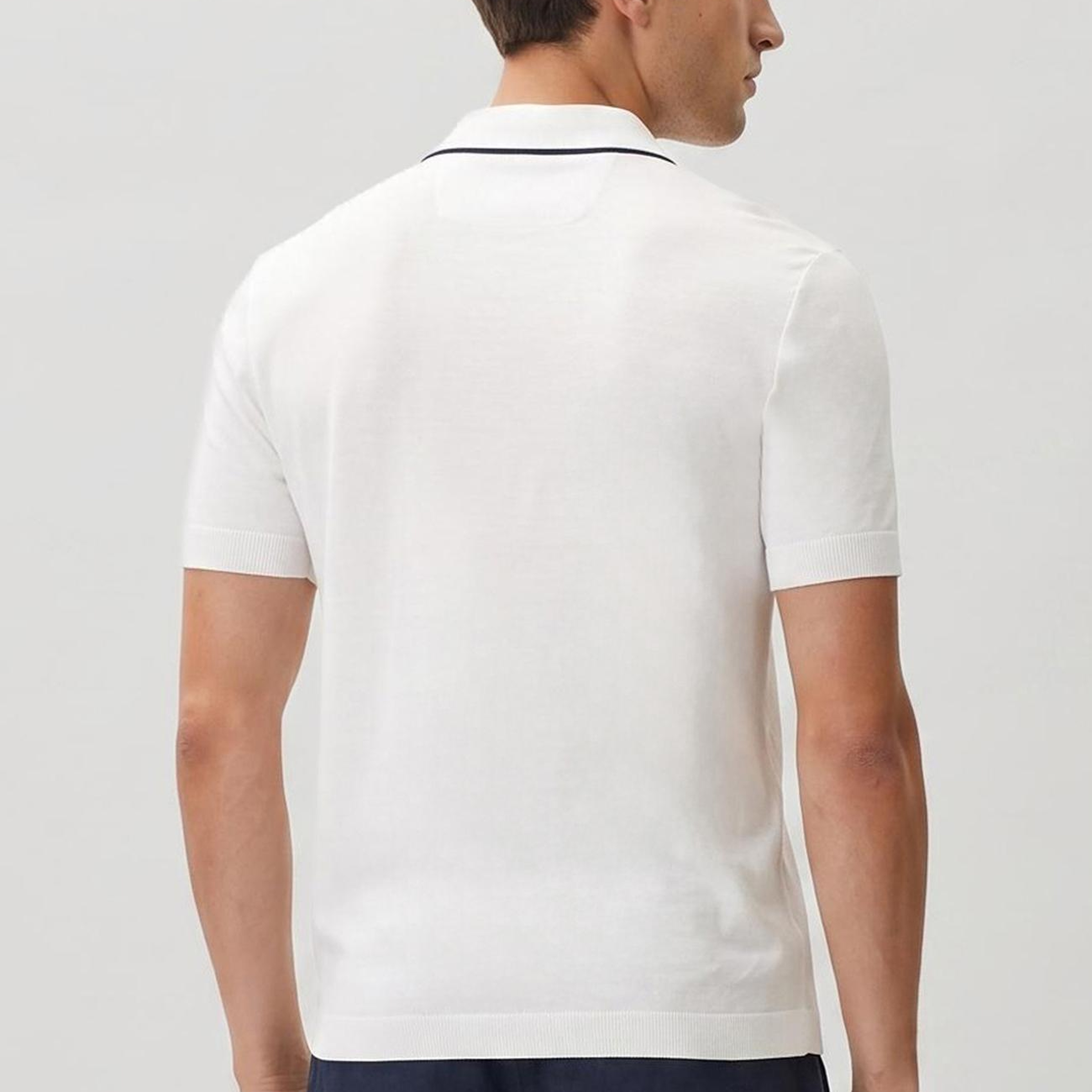 Network Erkek Beyaz Polo Yaka T-shirt