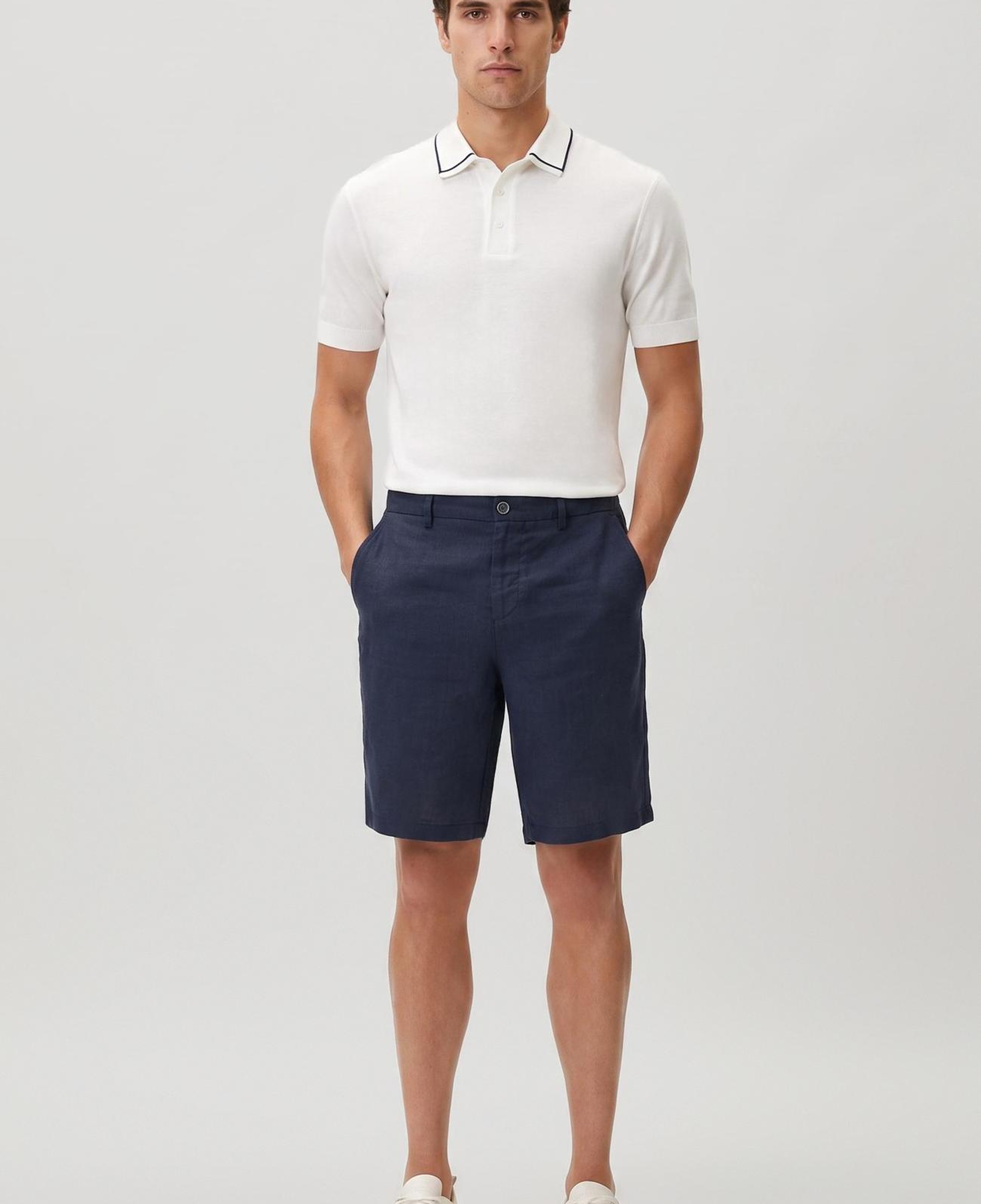 Network Erkek Beyaz Polo Yaka T-shirt