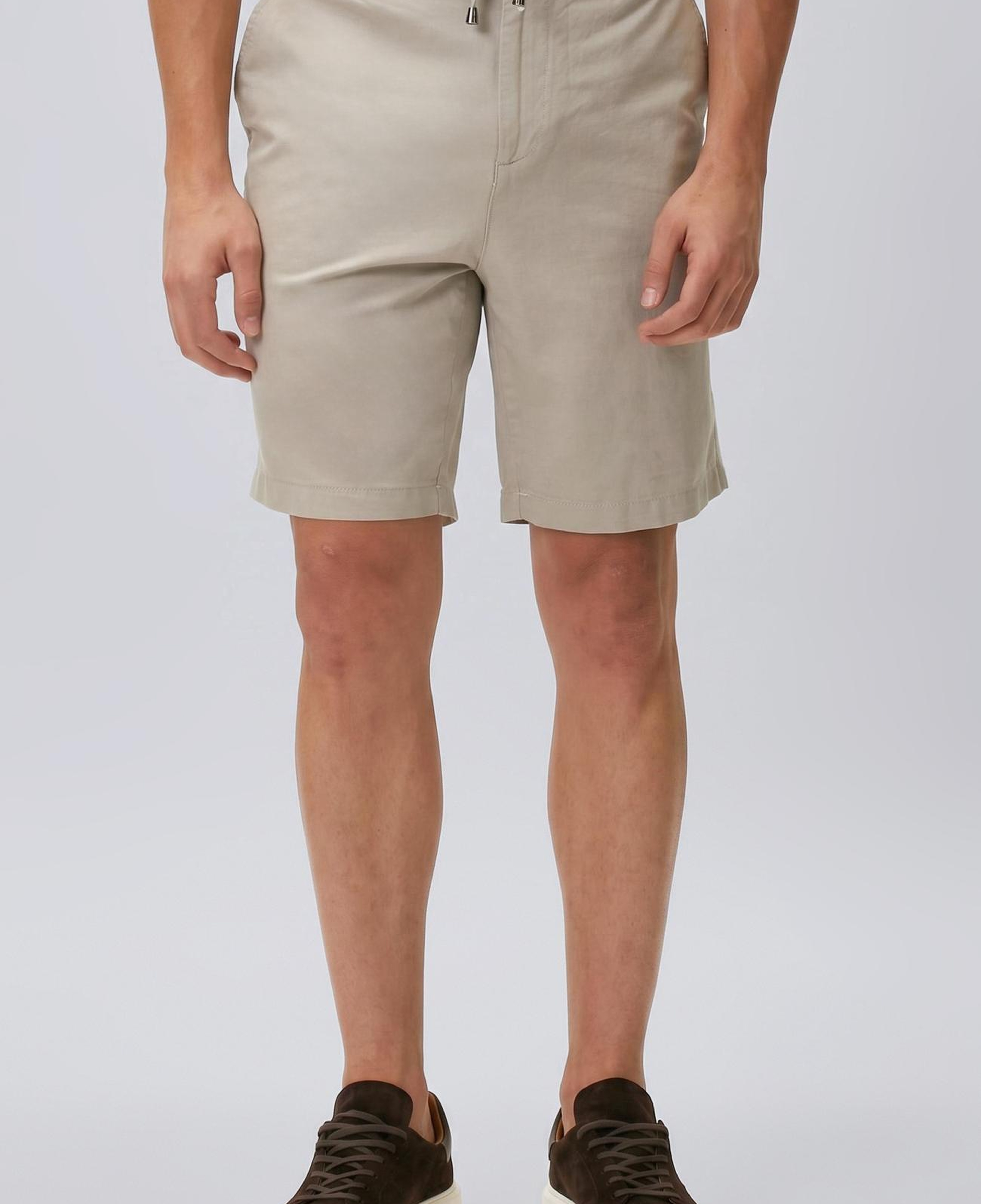 Network Erkek Slim Fit Vizon Keten Karışımlı Dokuma Şort