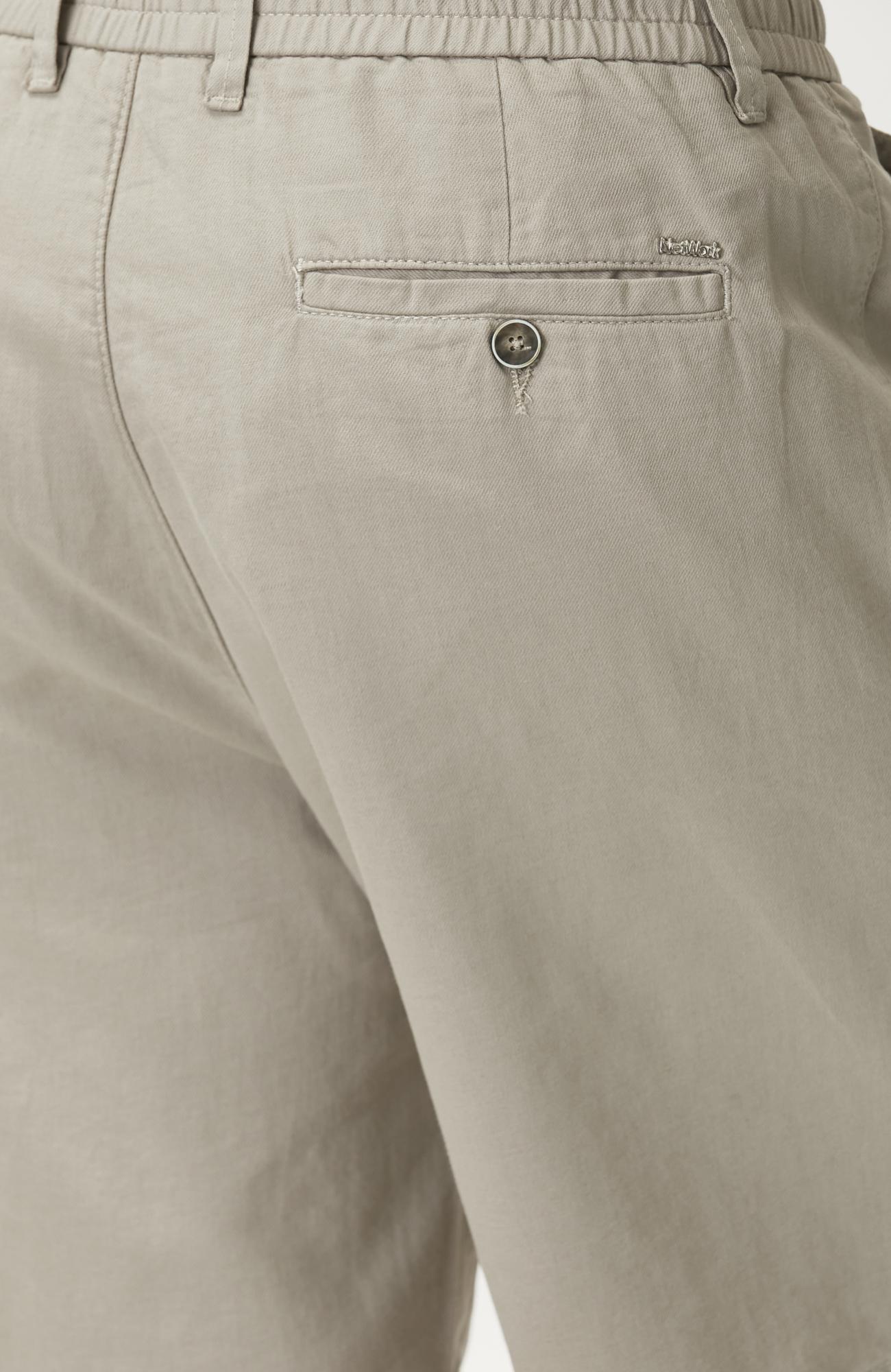 Network Erkek Slim Fit Vizon Keten Karışımlı Dokuma Şort