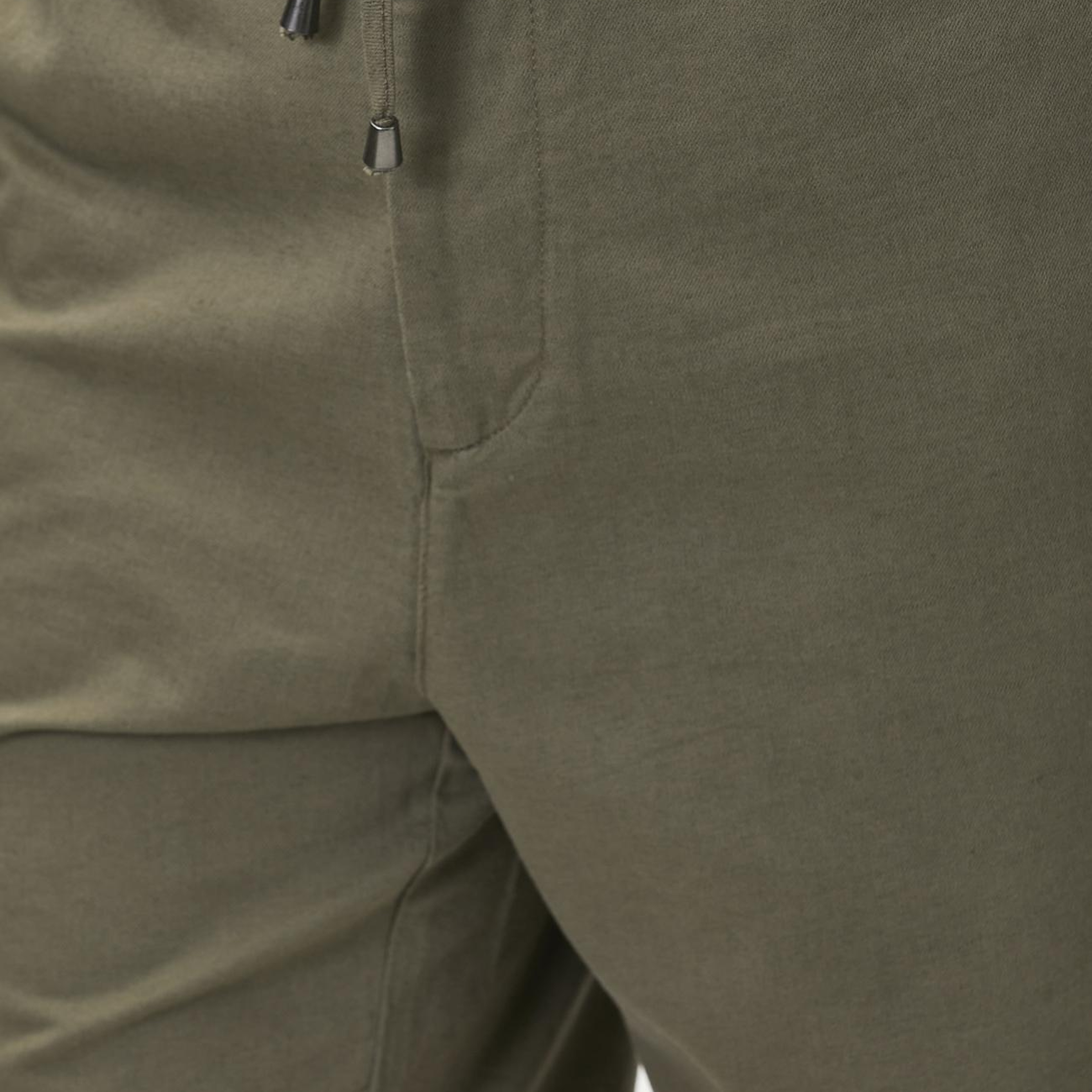 Network Erkek Slim Fit Haki Keten Karışımlı Dokuma Şort