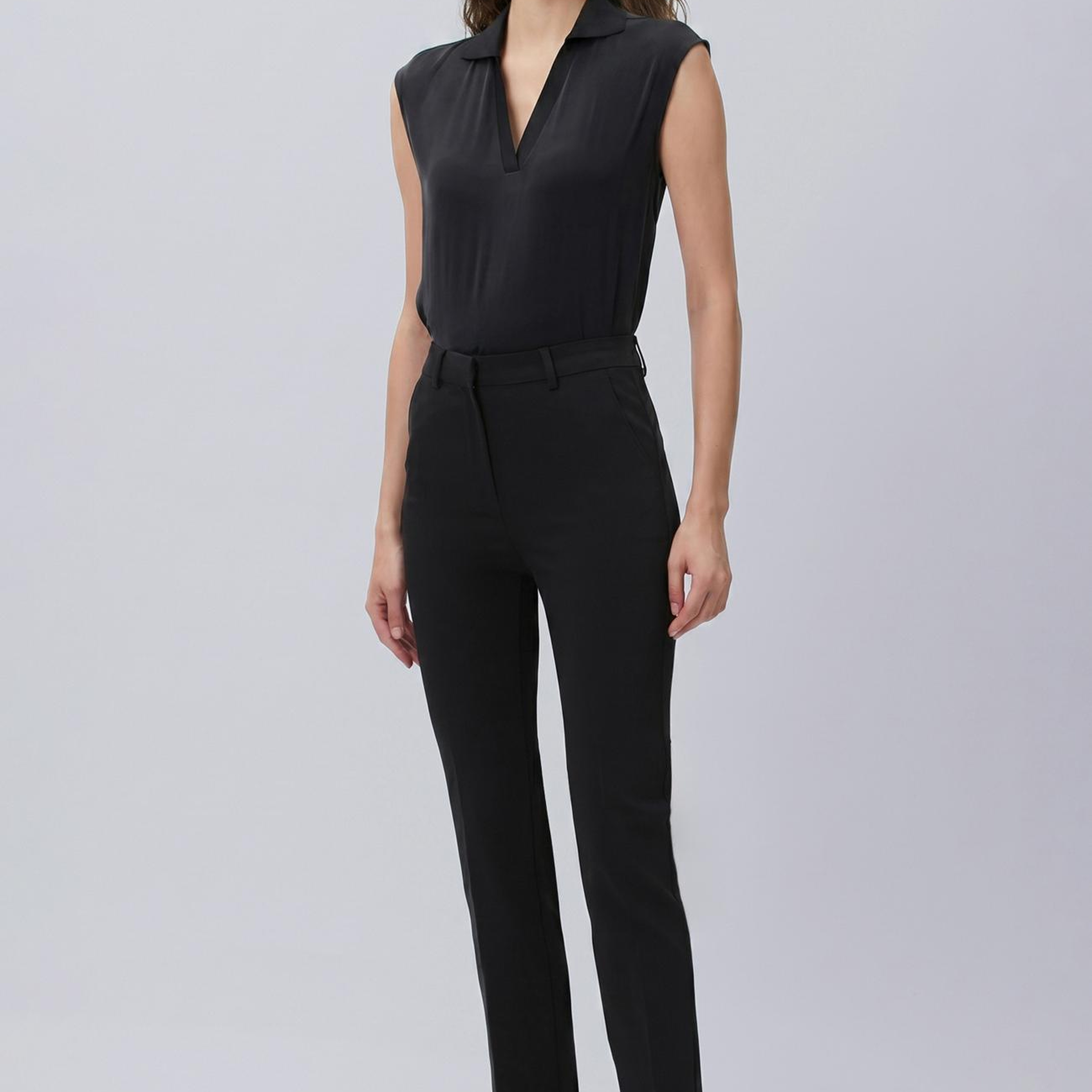 Network Kadın Siyah Smart Casual Pantolon