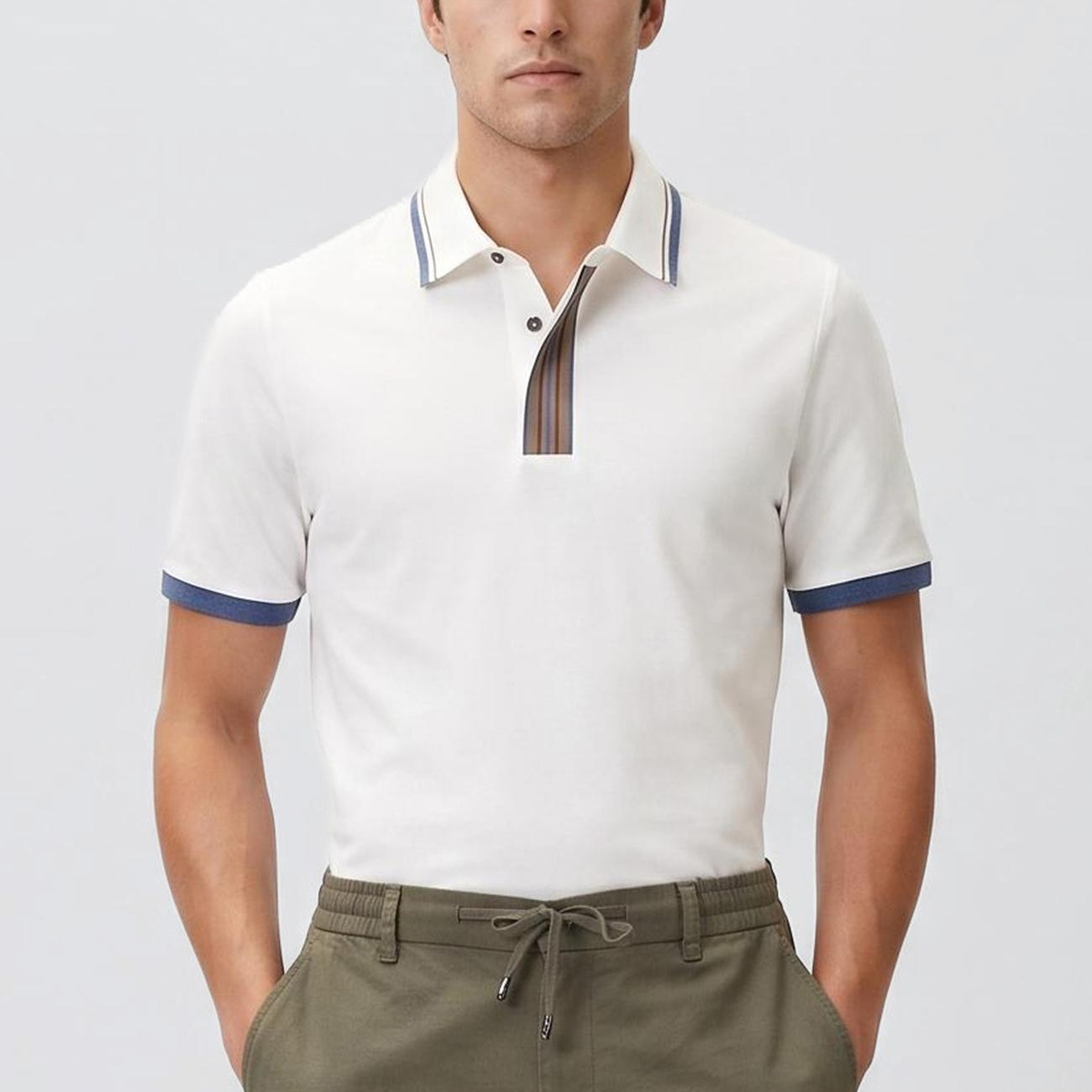 Network Erkek Ekru Polo Yaka Pike T-shirt