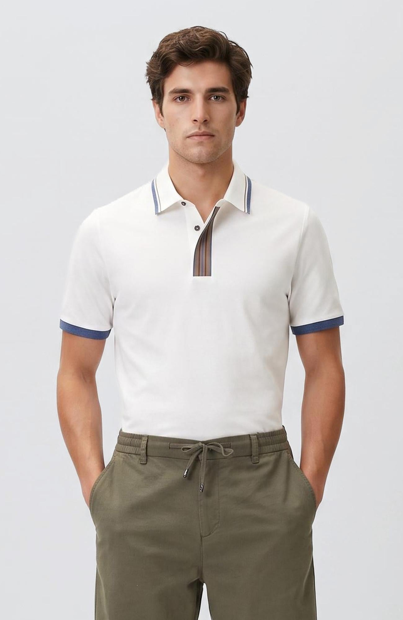 Network Erkek Ekru Polo Yaka Pike T-shirt