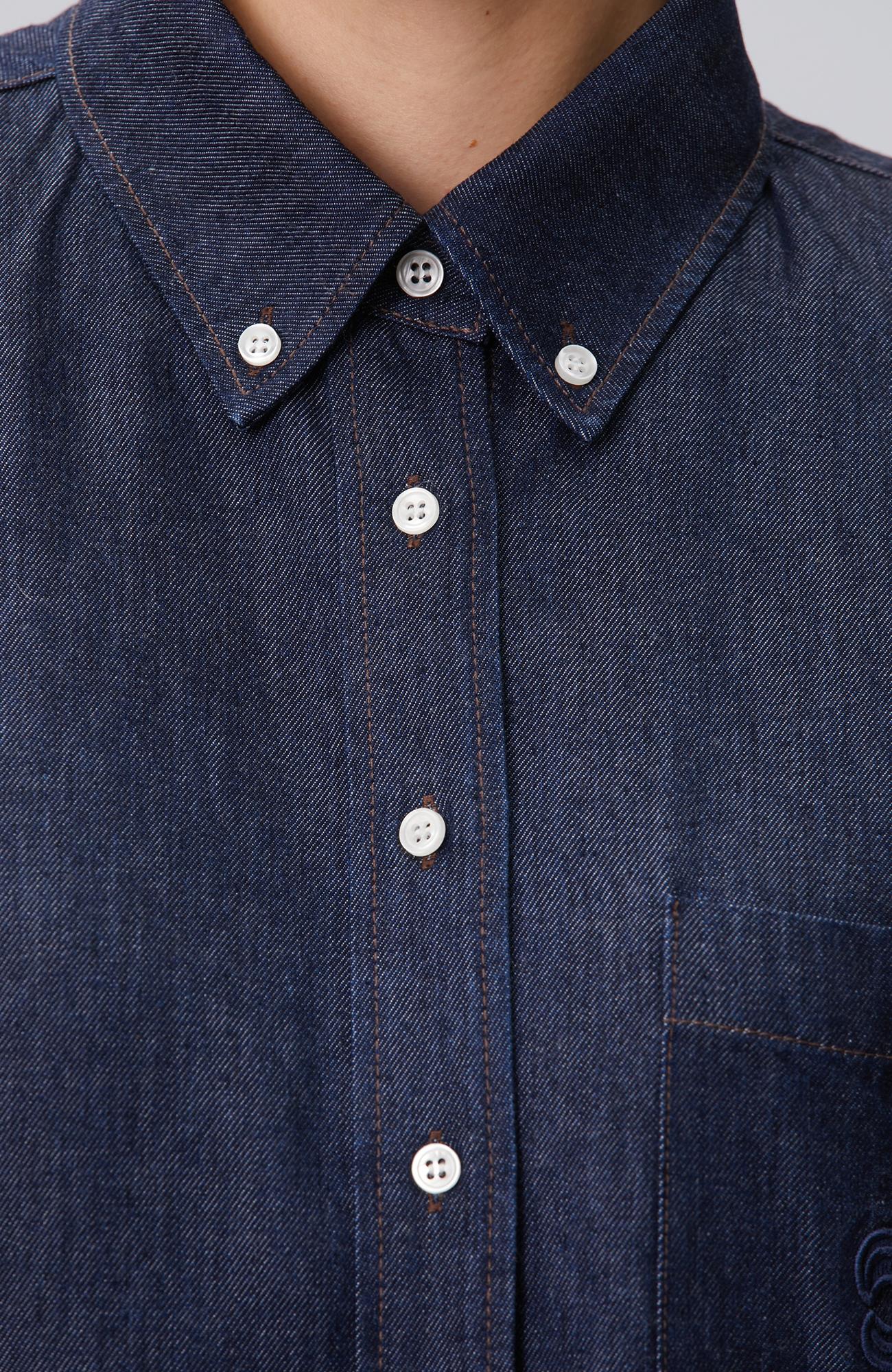 Network Kadın Lacivert Tencel Denim Gömlek