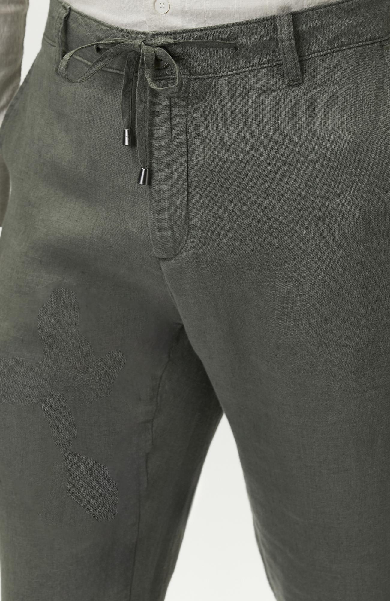 Network Erkek Haki Keten Jogger Pantolon