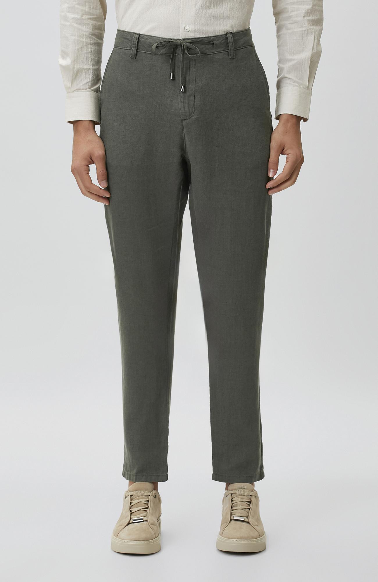 Network Erkek Haki Keten Jogger Pantolon