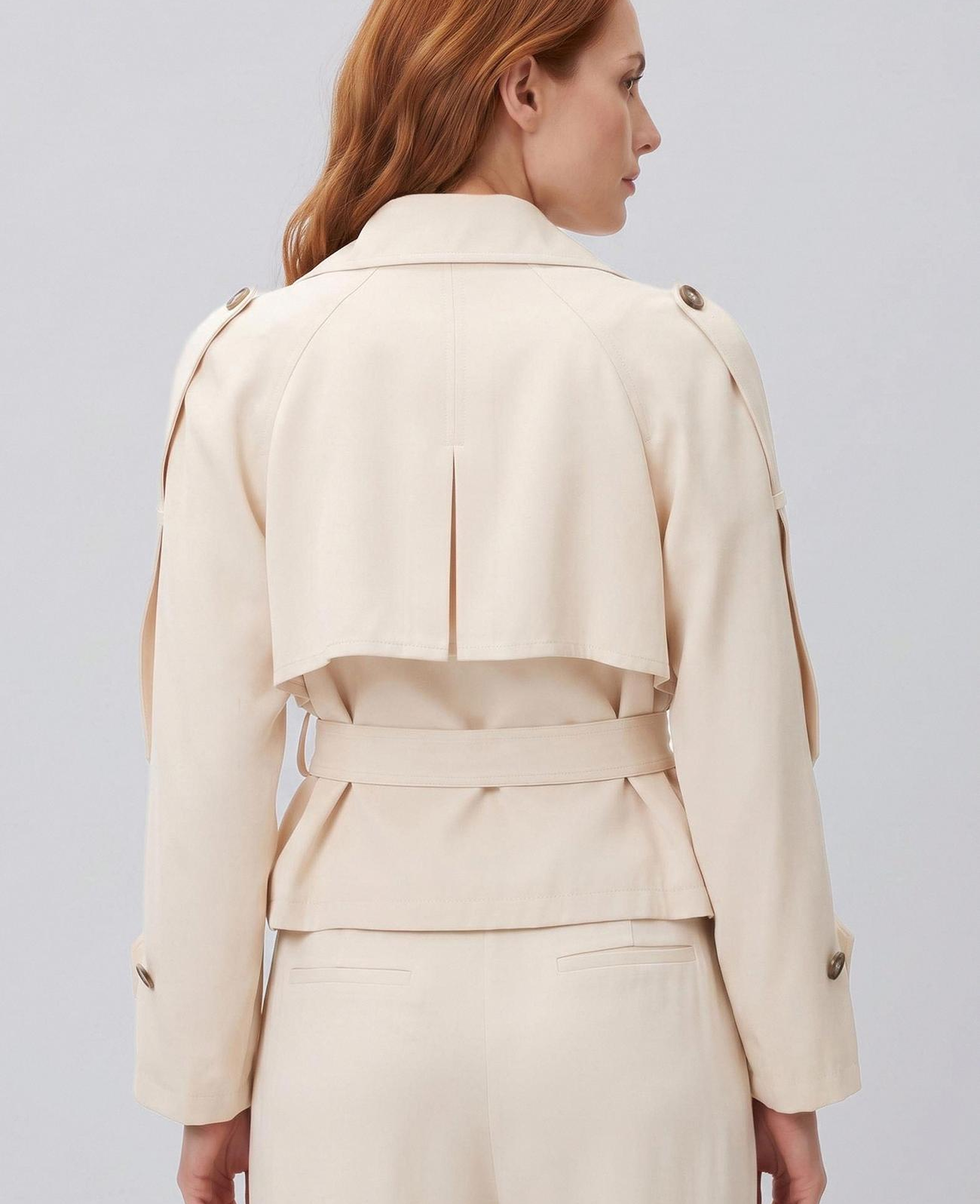 Network Kadın Şampanya Apolet Detaylı Pardesü