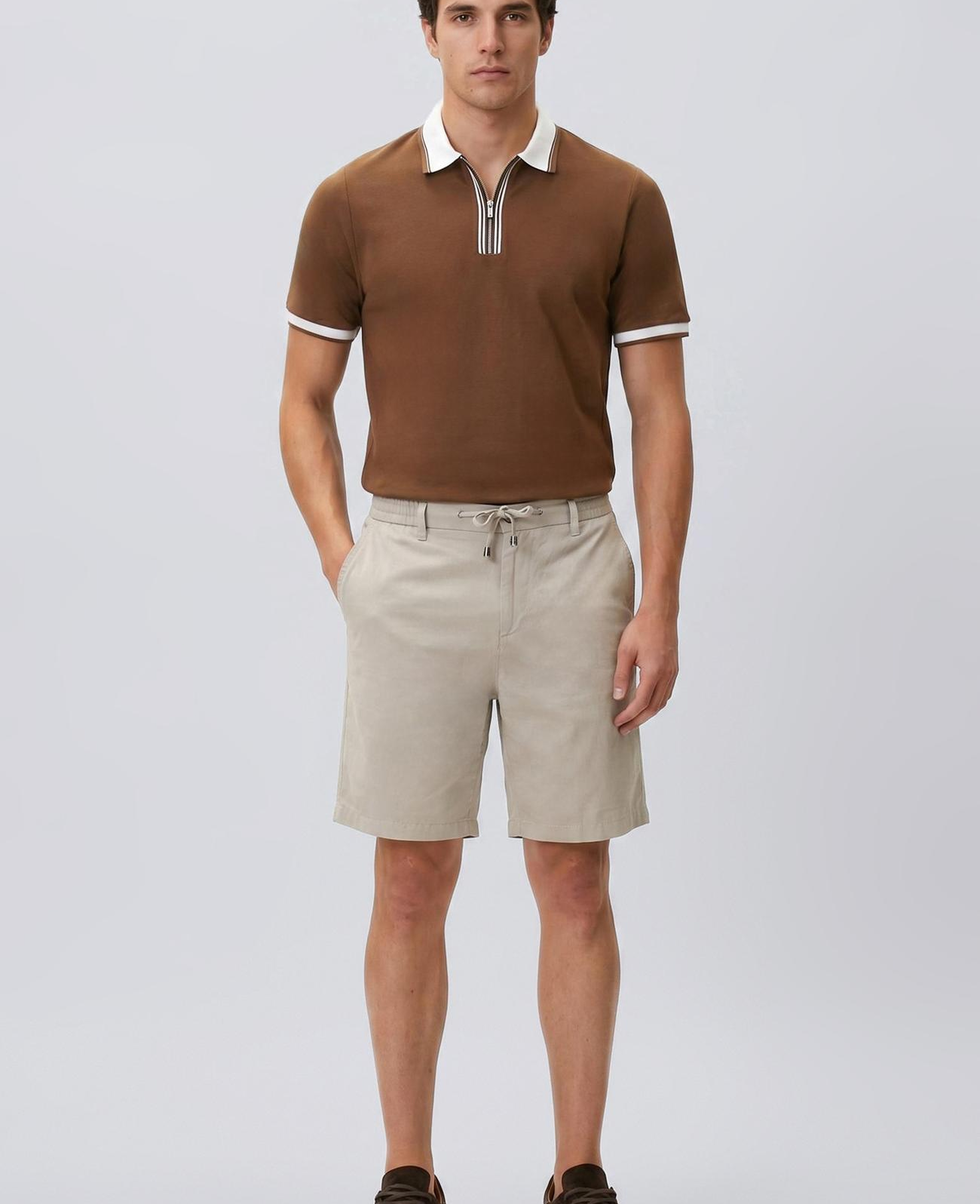 Network Erkek Kahverengi Pike T-shirt