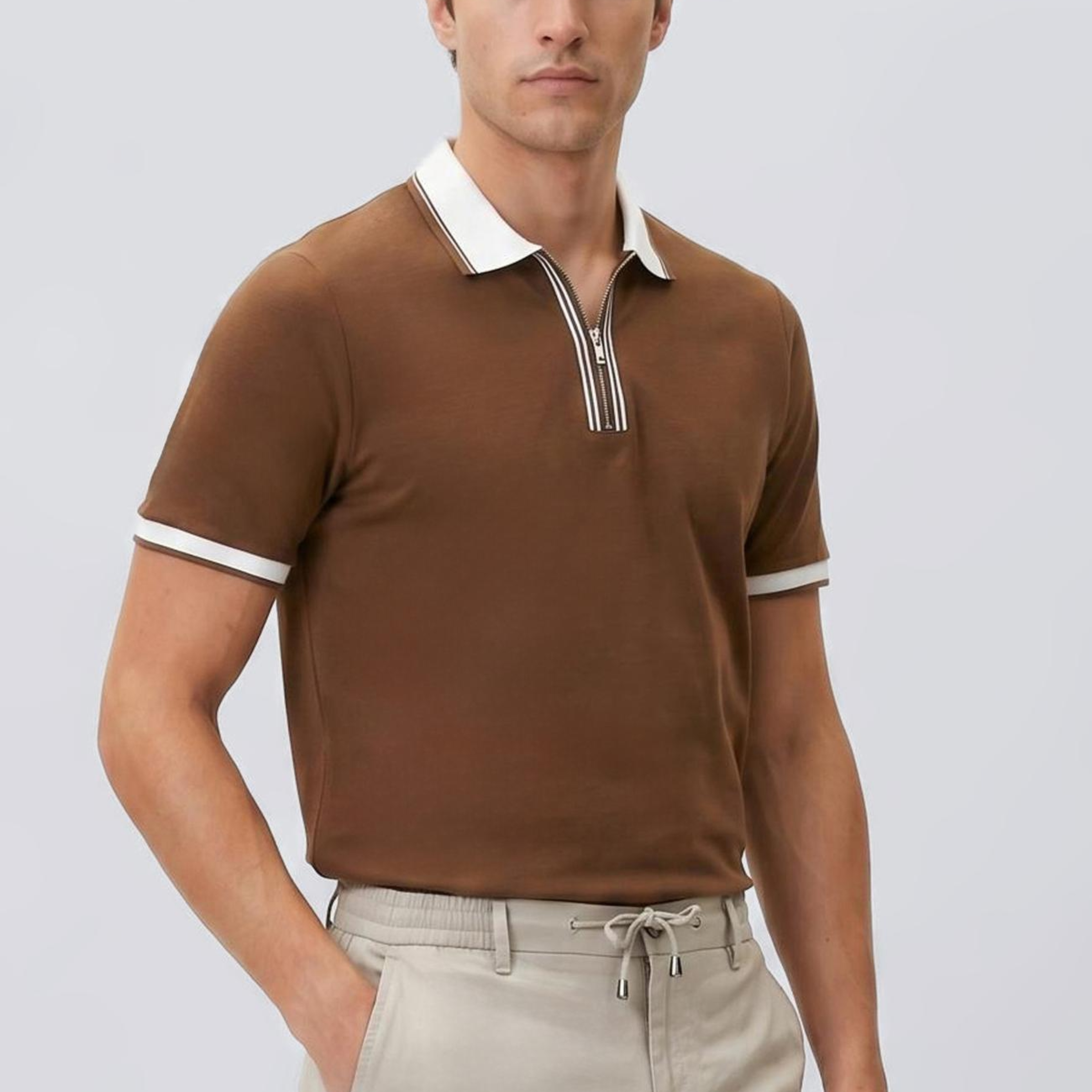 Network Erkek Kahverengi Pike T-shirt