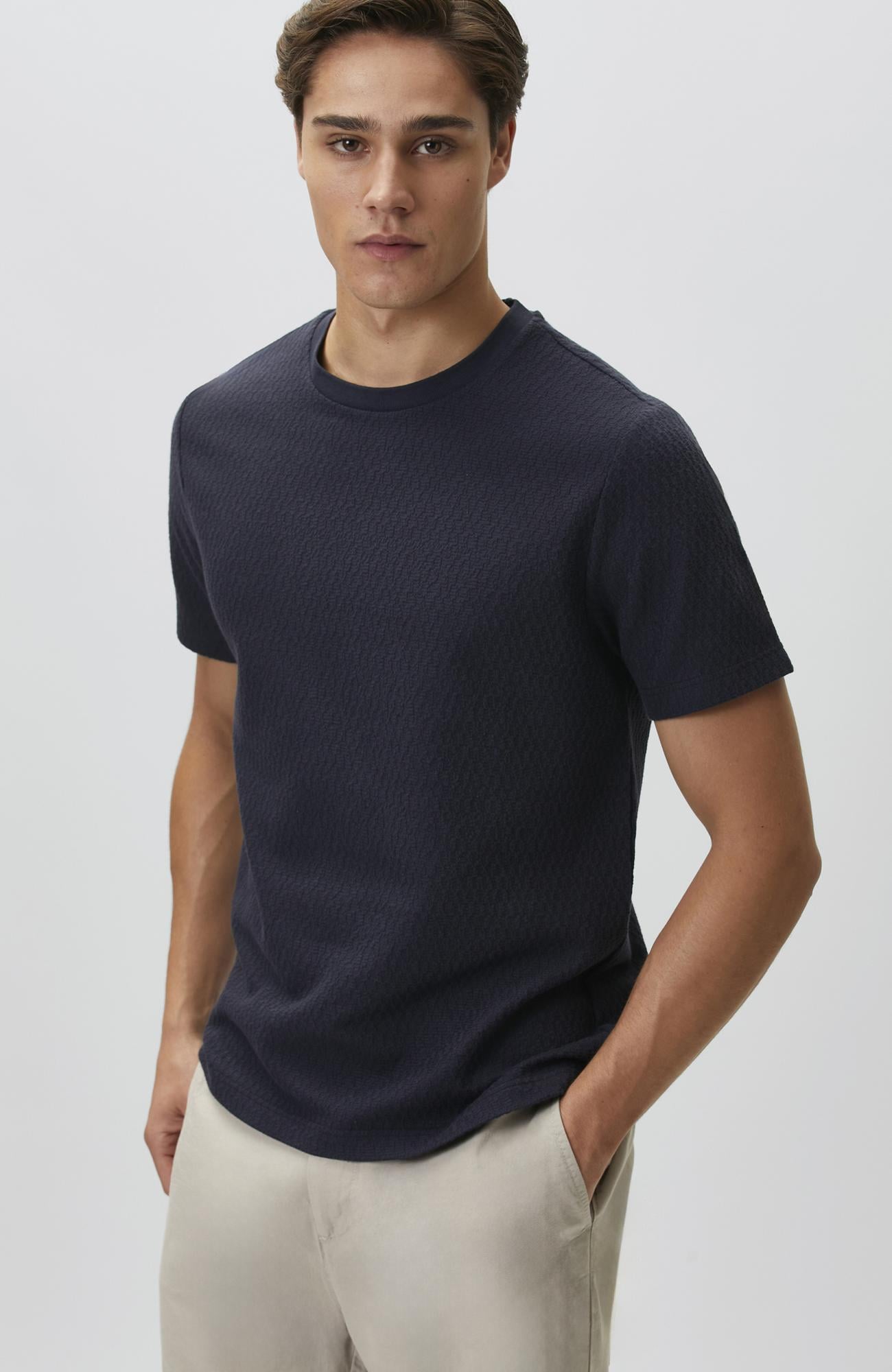 Network Erkek Lacivert Jakarlı Suprem T-shirt
