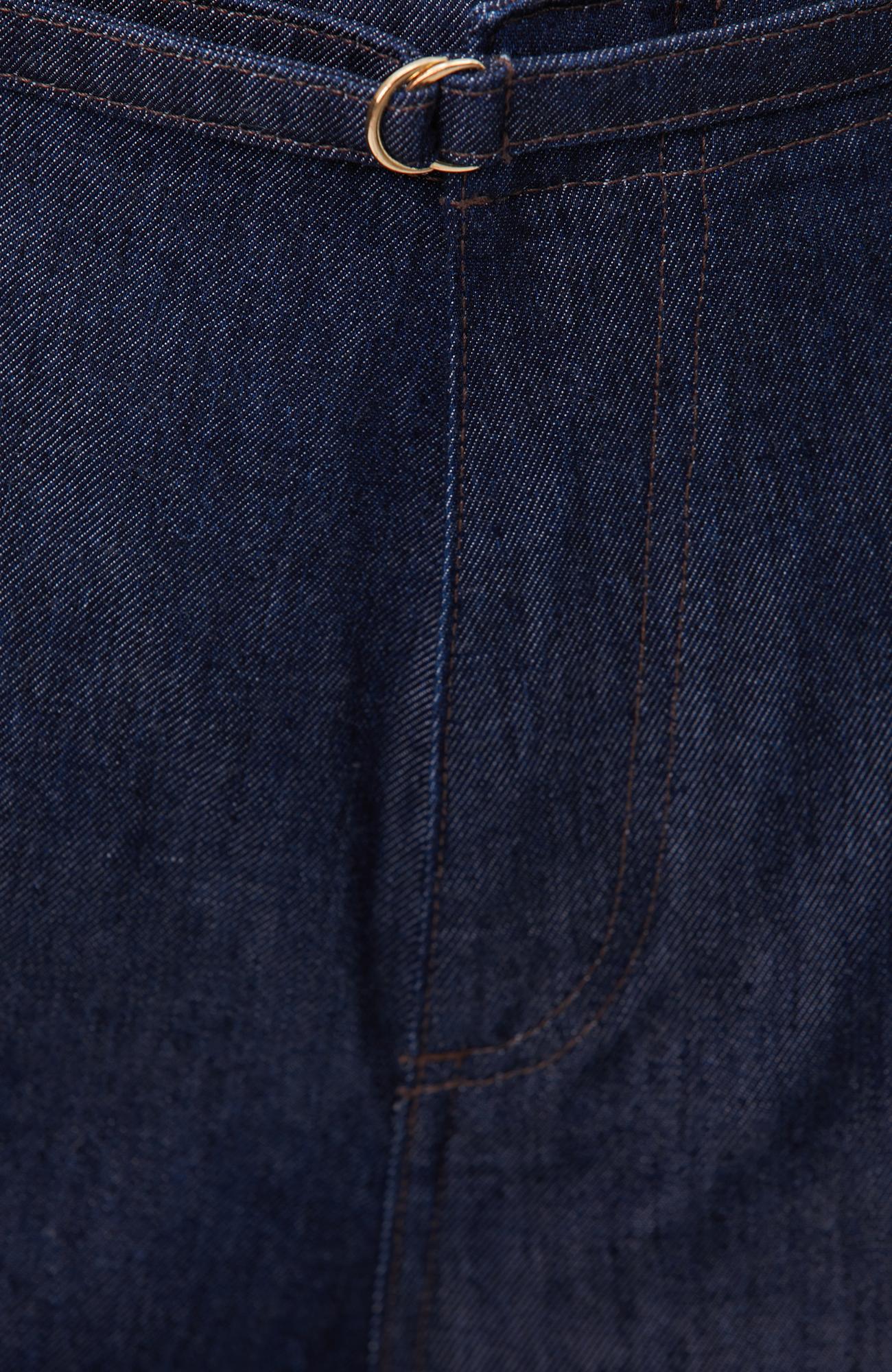 Network Kadın Lacivert Ütü İzli Wide Straight Denim Pantolon
