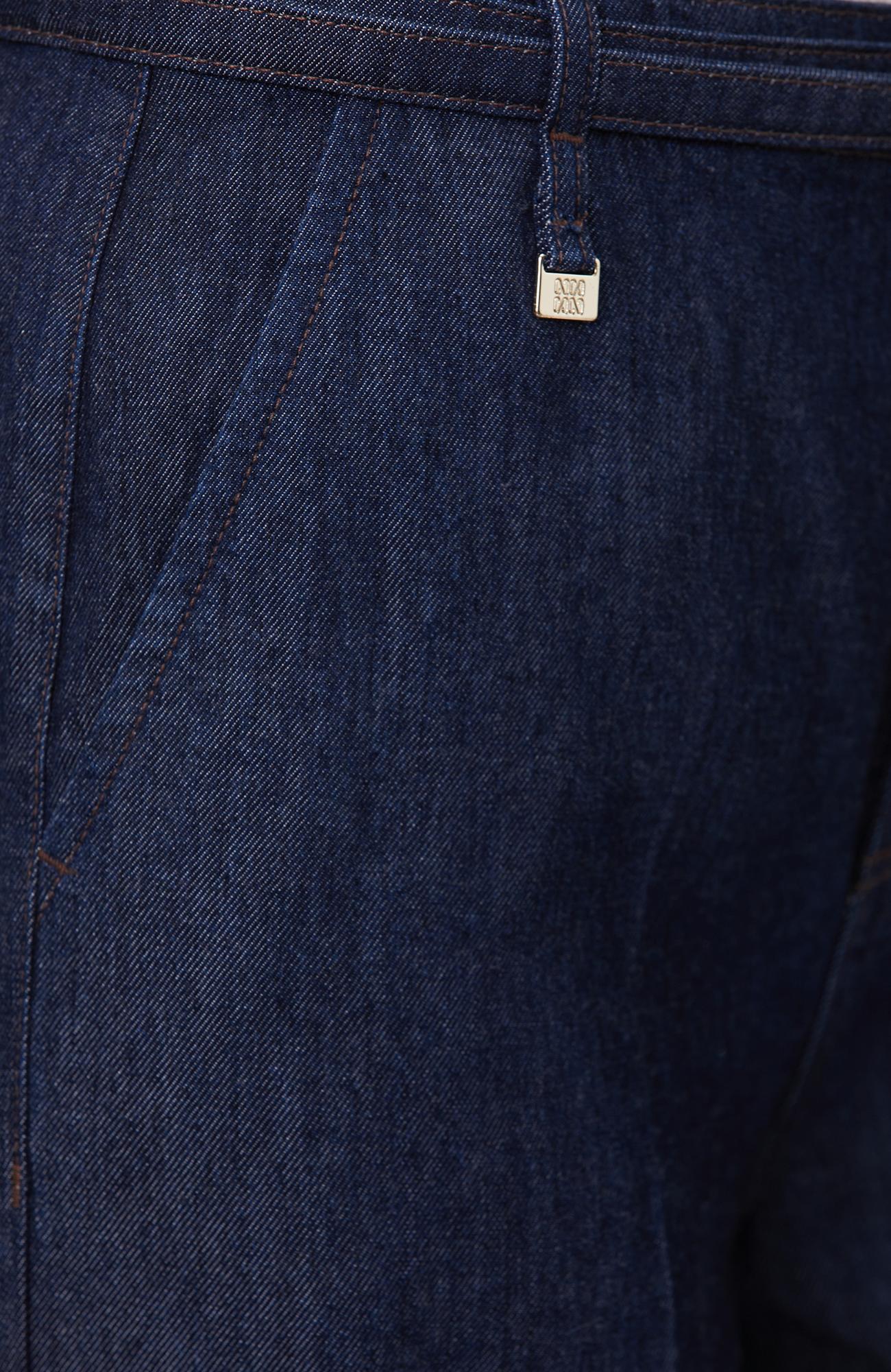 Network Kadın Lacivert Ütü İzli Wide Straight Denim Pantolon