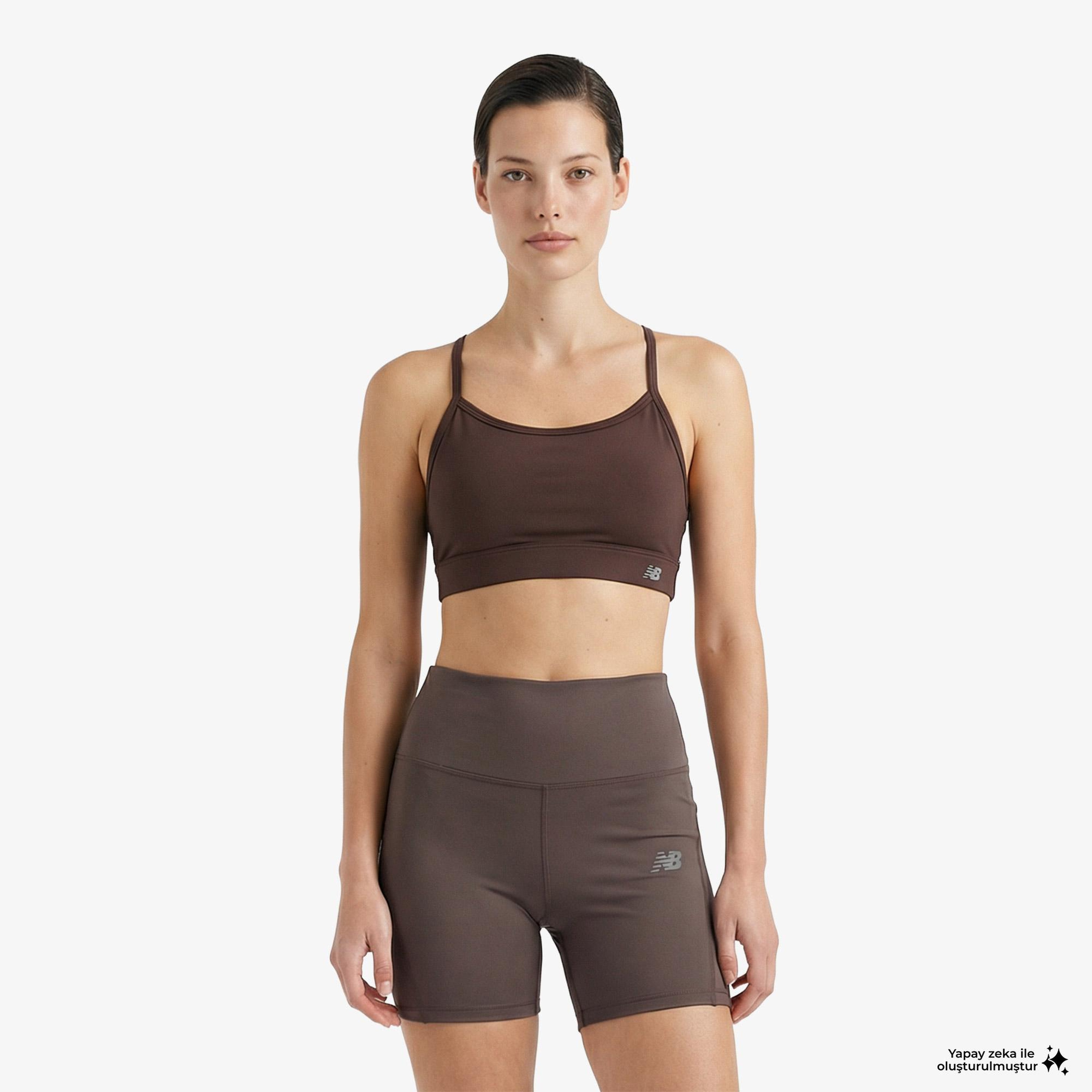 New Balance Essential Yoga Bra Kadın Kahverengi Bra