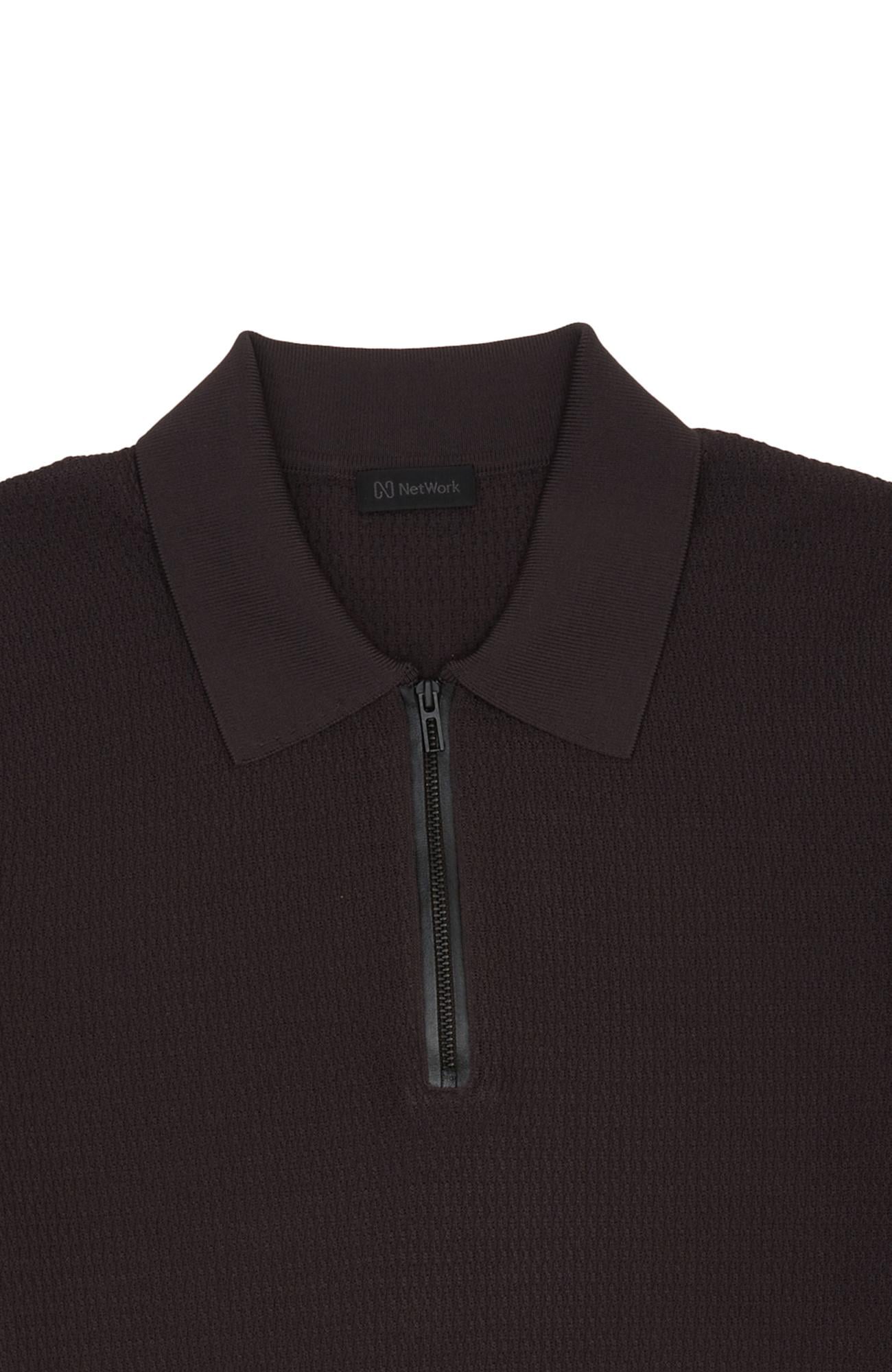 Network Erkek Kahverengi Polo Rayon Triko Kazak